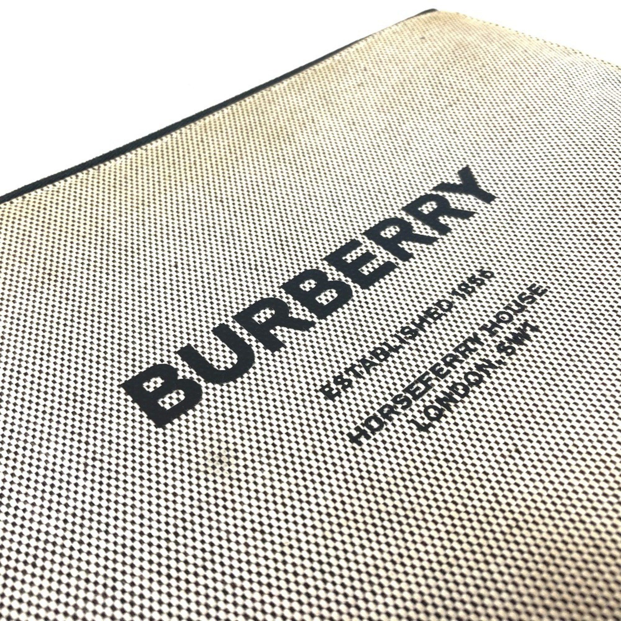 Burberry Burberry Handbag Bag Clutch Leather Canvas Men's Grey Size ONE SIZE - 5 Thumbnail