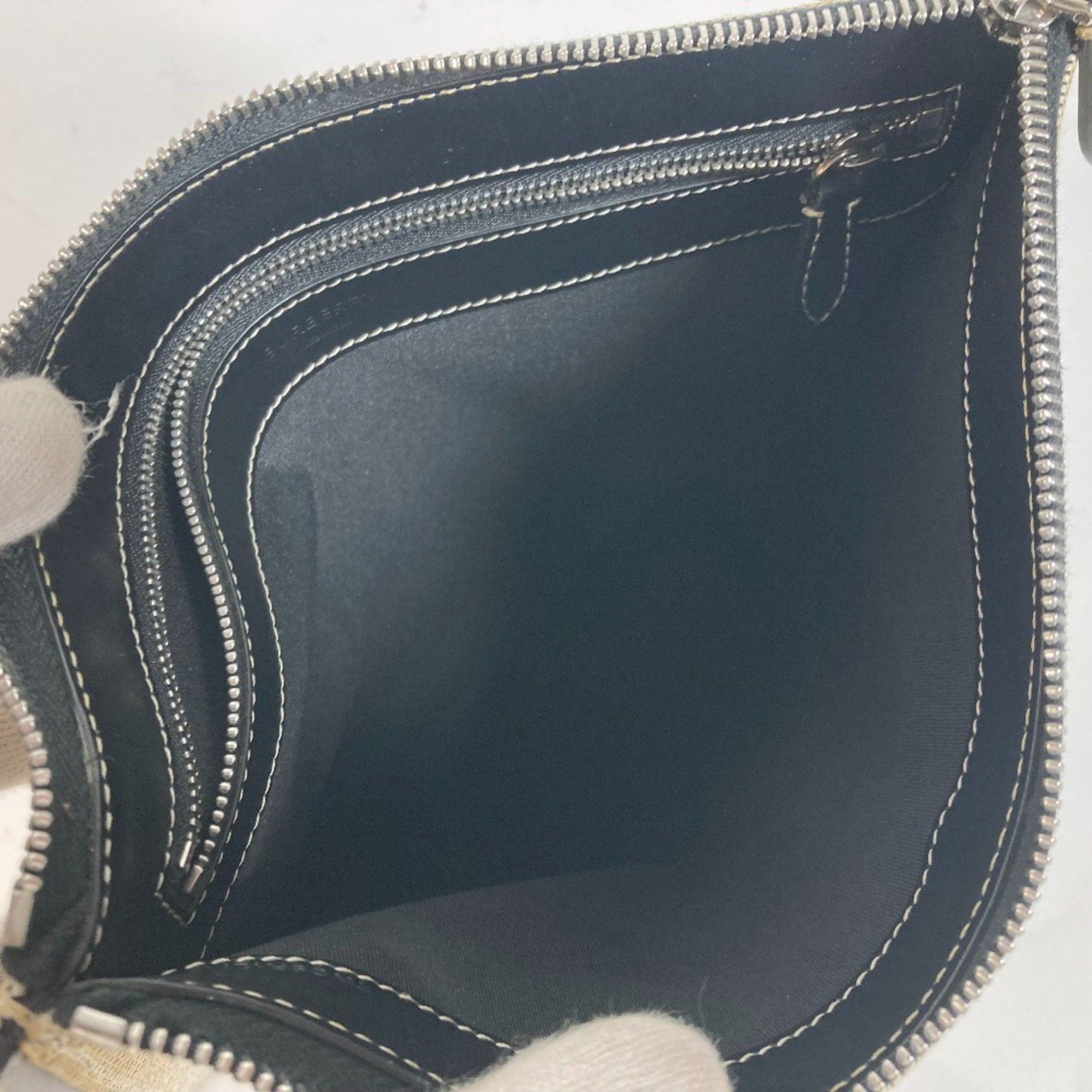 Burberry Burberry Handbag Bag Clutch Leather Canvas Men's Grey Size ONE SIZE - 8 Thumbnail
