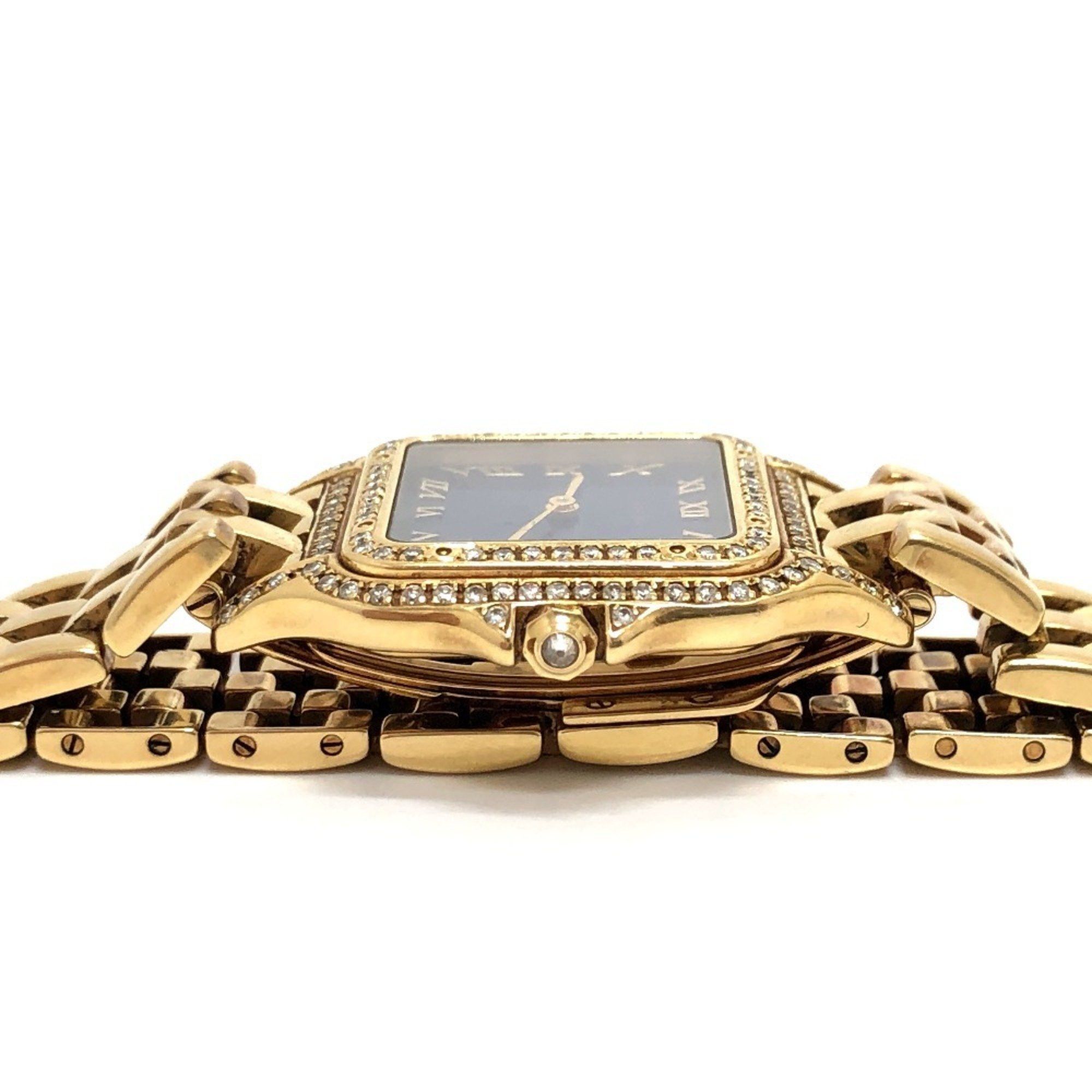 Cartier CARTIER Panthere K18 Solid Diamond Bezel Aftermarket Movement Quartz Wristwatch Men's Gold Size ONE SIZE - 10 Thumbnail