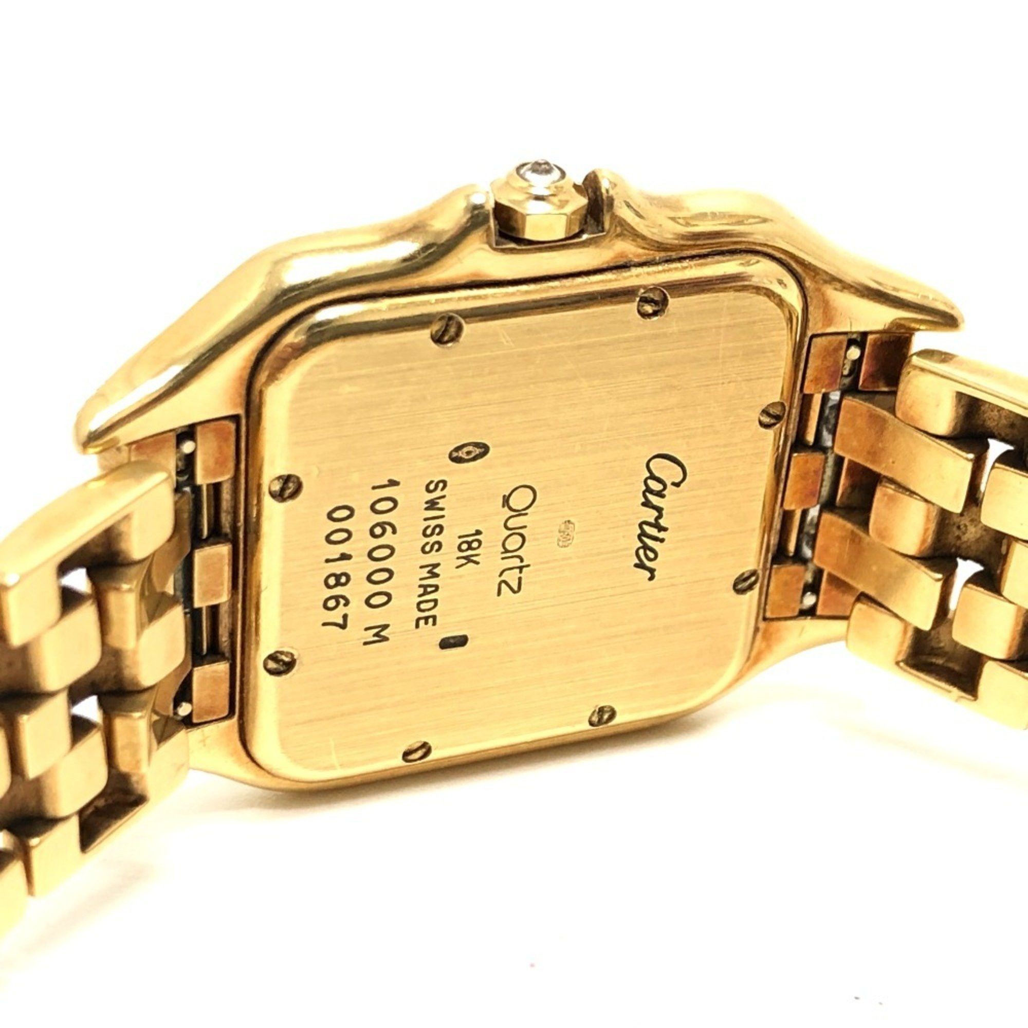 Cartier CARTIER Panthere K18 Solid Diamond Bezel Aftermarket Movement Quartz Wristwatch Men's Gold Size ONE SIZE - 8 Thumbnail