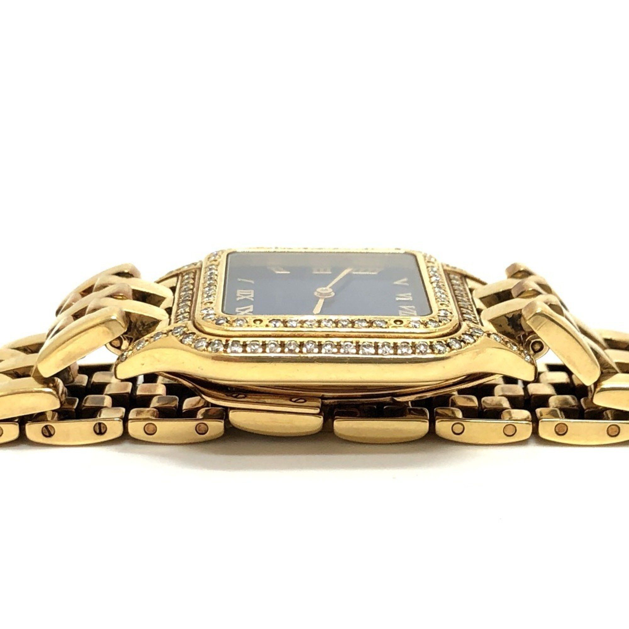 Cartier CARTIER Panthere K18 Solid Diamond Bezel Aftermarket Movement Quartz Wristwatch Men's Gold Size ONE SIZE - 9 Thumbnail