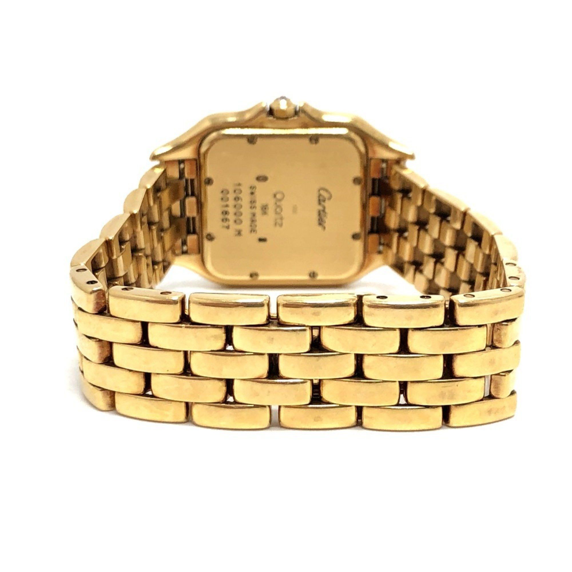 Cartier CARTIER Panthere K18 Solid Diamond Bezel Aftermarket Movement Quartz Wristwatch Men's Gold Size ONE SIZE - 5 Thumbnail