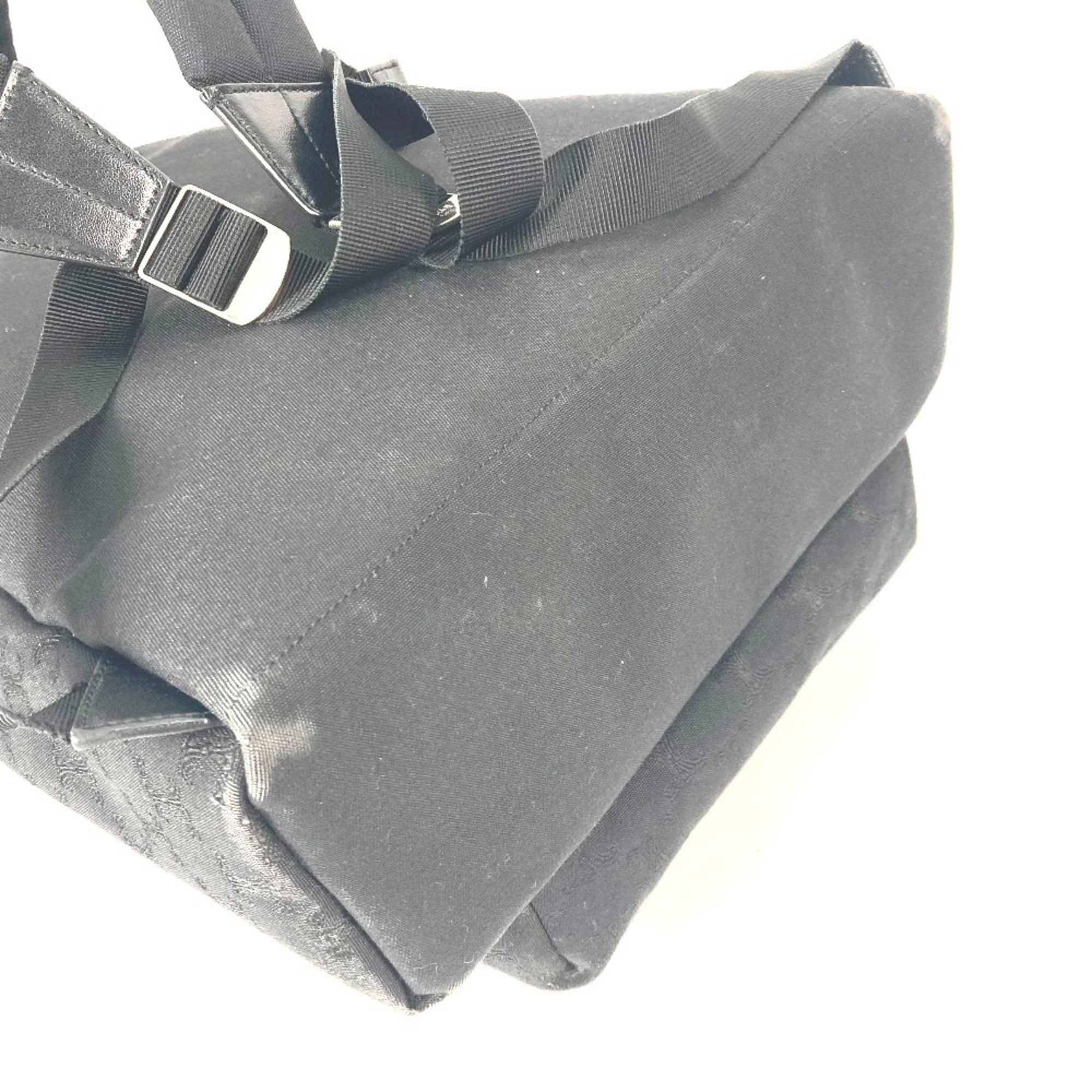 Celine CELINE Triomphe Backpack Canvas Leather Men's Black Size ONE SIZE - 15 Thumbnail