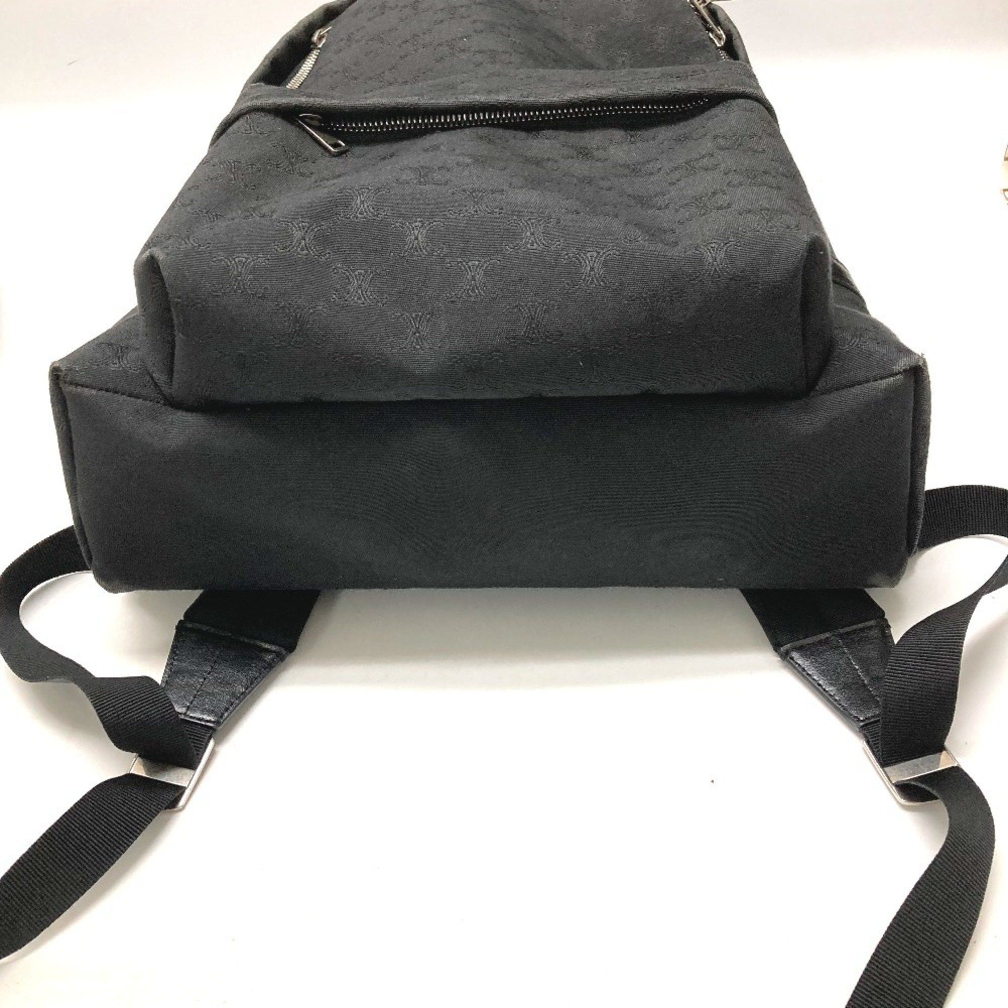 Celine CELINE Triomphe Backpack Canvas Leather Men's Black Size ONE SIZE - 5 Thumbnail