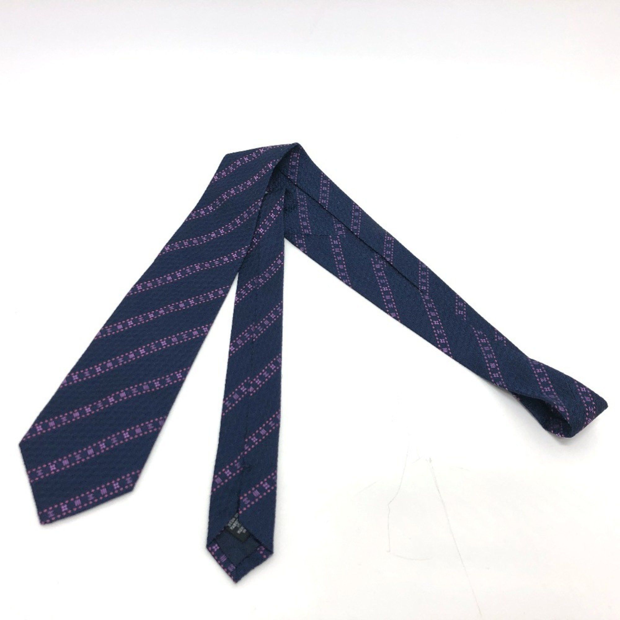 Chanel CHANEL Coco Mark Necktie Silk Men's Blue Size ONE SIZE - 2 Thumbnail