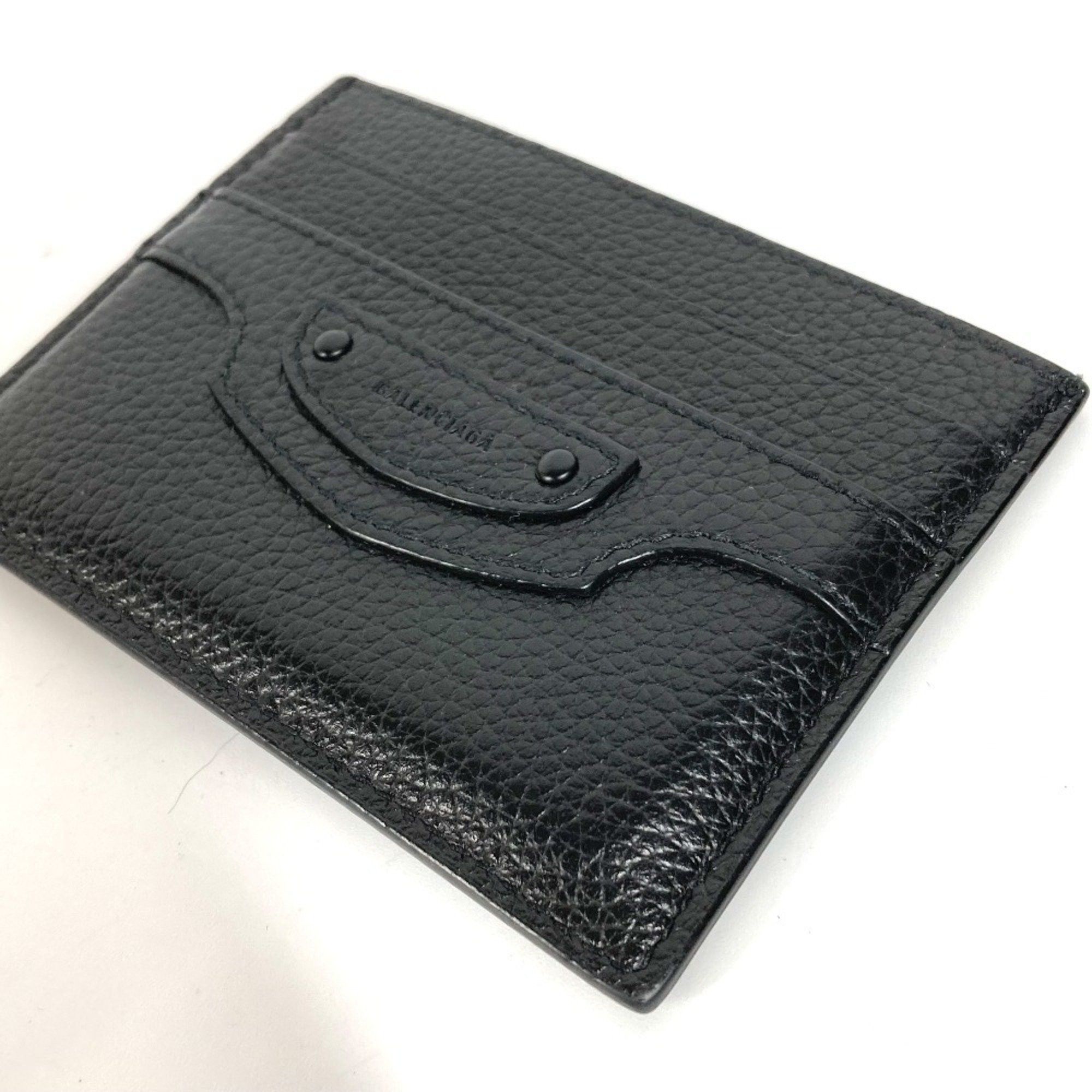 Balenciaga BALENCIAGA 640109 Neo Classic Business Card Holder Pass Case Holder/Card Leather Women's Black Size ONE SIZE - 3 Thumbnail