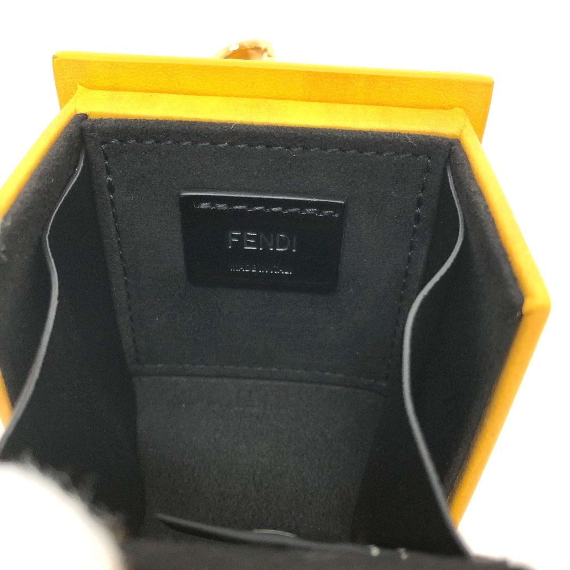 Fendi FENDI 7AR894 Accessory Box Charm Keychain Leather Women's Yellow Size ONE SIZE - 8 Thumbnail
