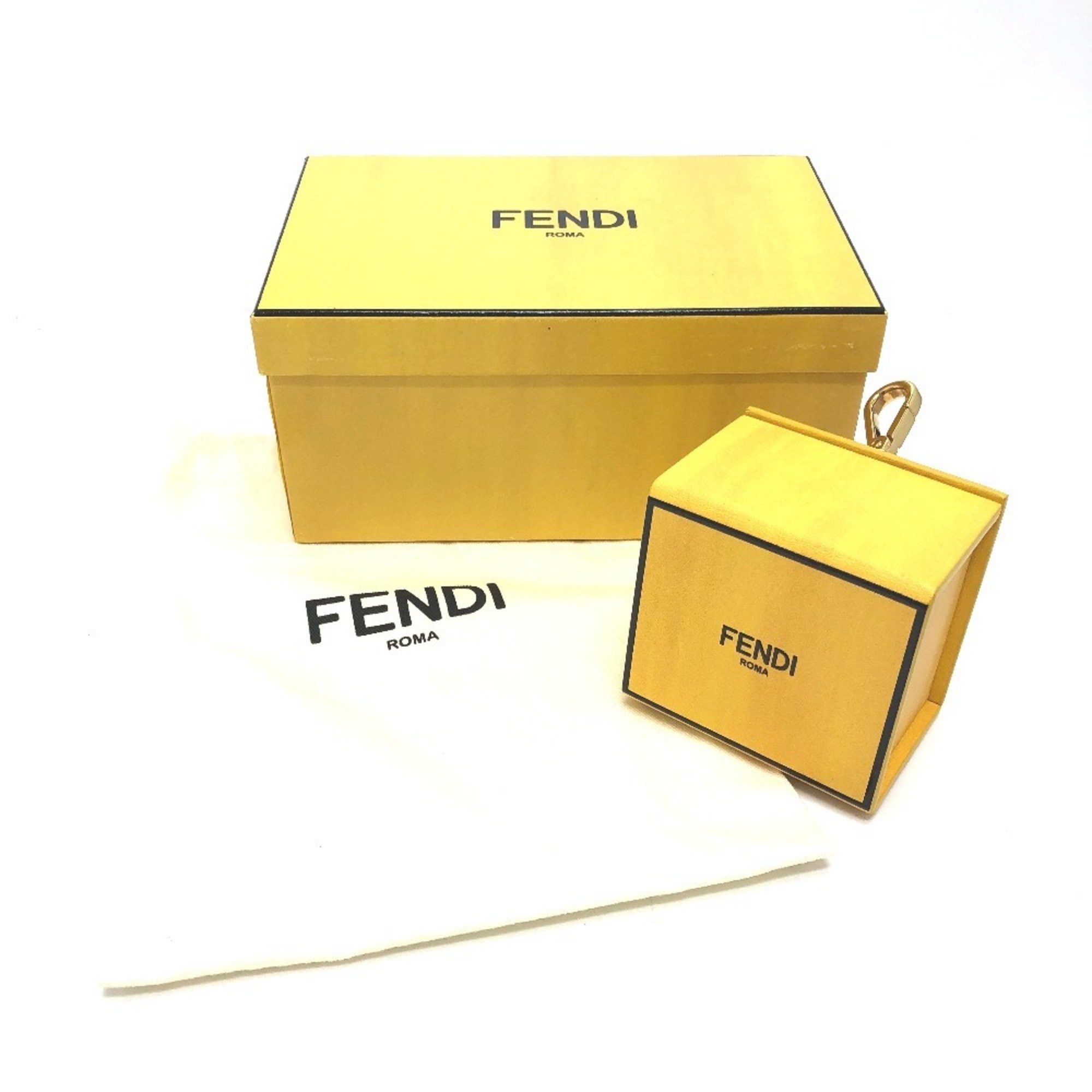 Fendi FENDI 7AR894 Accessory Box Charm Keychain Leather Women's Yellow Size ONE SIZE - 9 Thumbnail