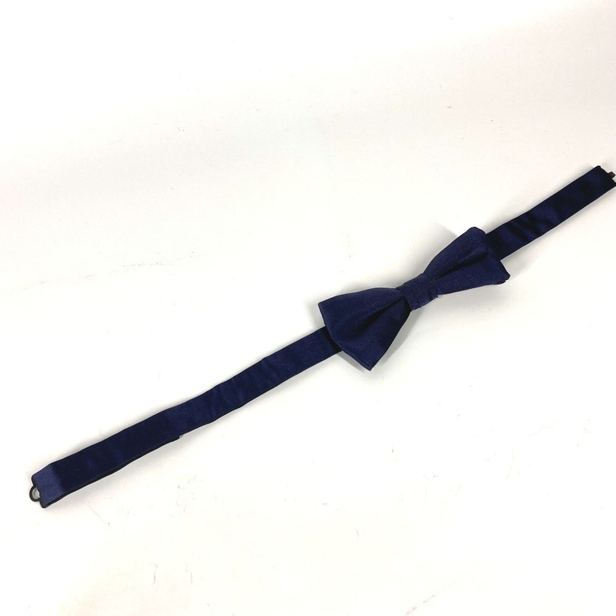 Christian Dior Monsieur DIOR HOMME Ribbon Bow Tie Silk Necktie Men's Navy Size ONE SIZE - 6 Thumbnail