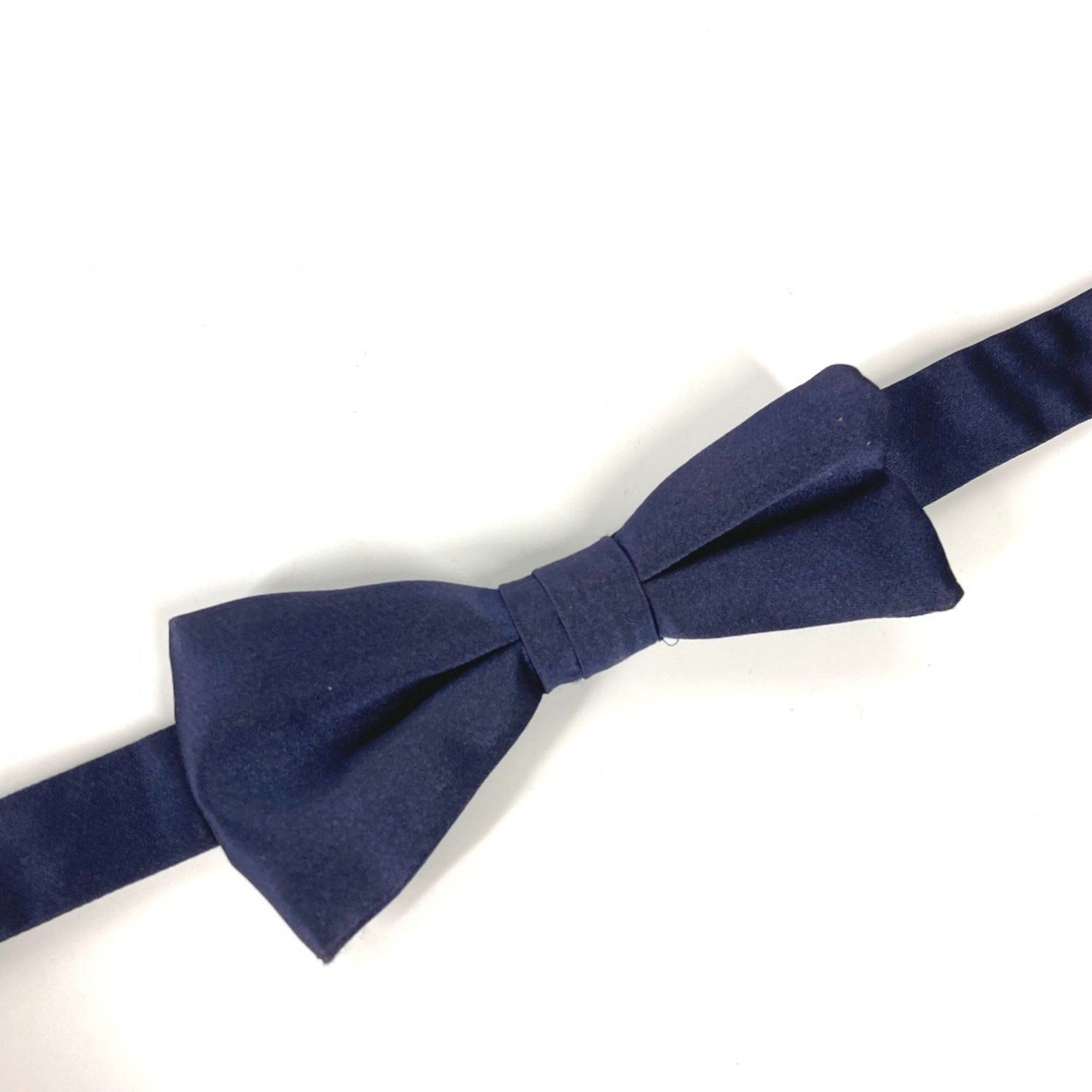 Christian Dior Monsieur DIOR HOMME Ribbon Bow Tie Silk Necktie Men's Navy Size ONE SIZE - 7 Thumbnail