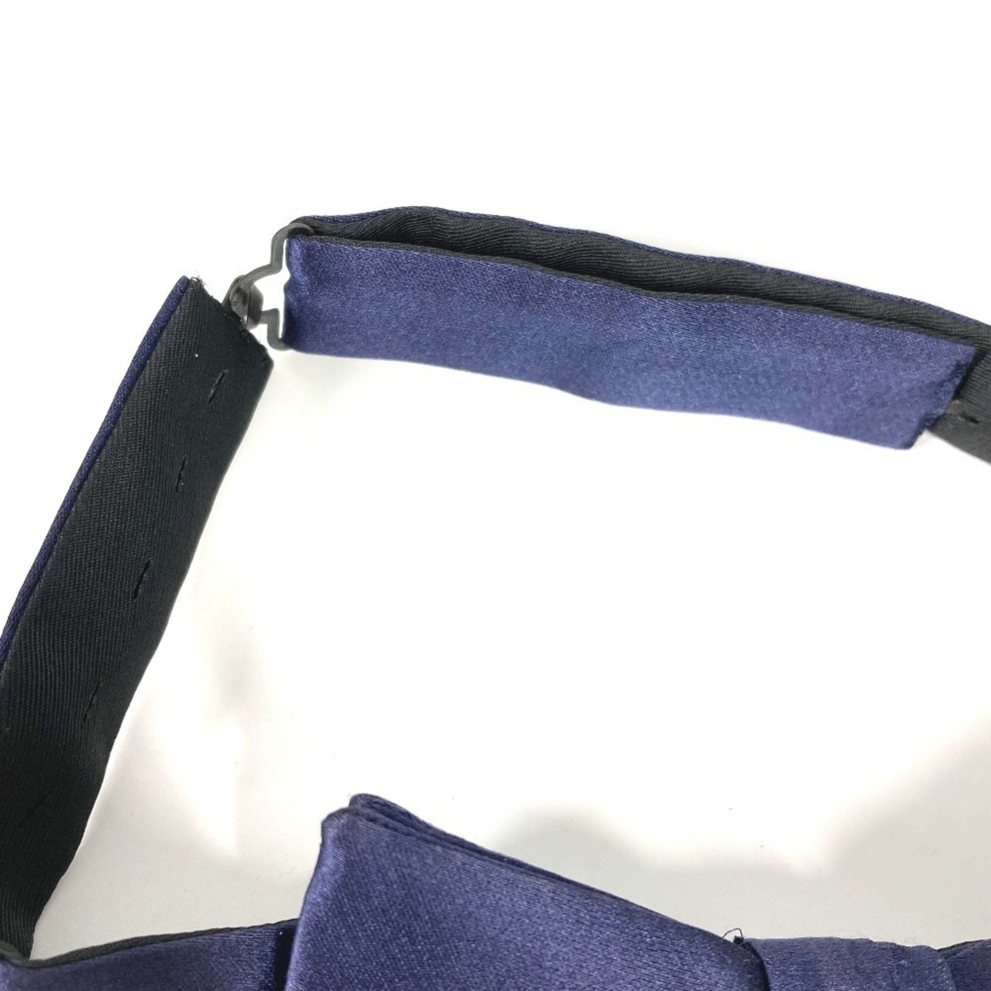 Christian Dior Monsieur DIOR HOMME Ribbon Bow Tie Silk Necktie Men's Navy Size ONE SIZE - 4 Thumbnail