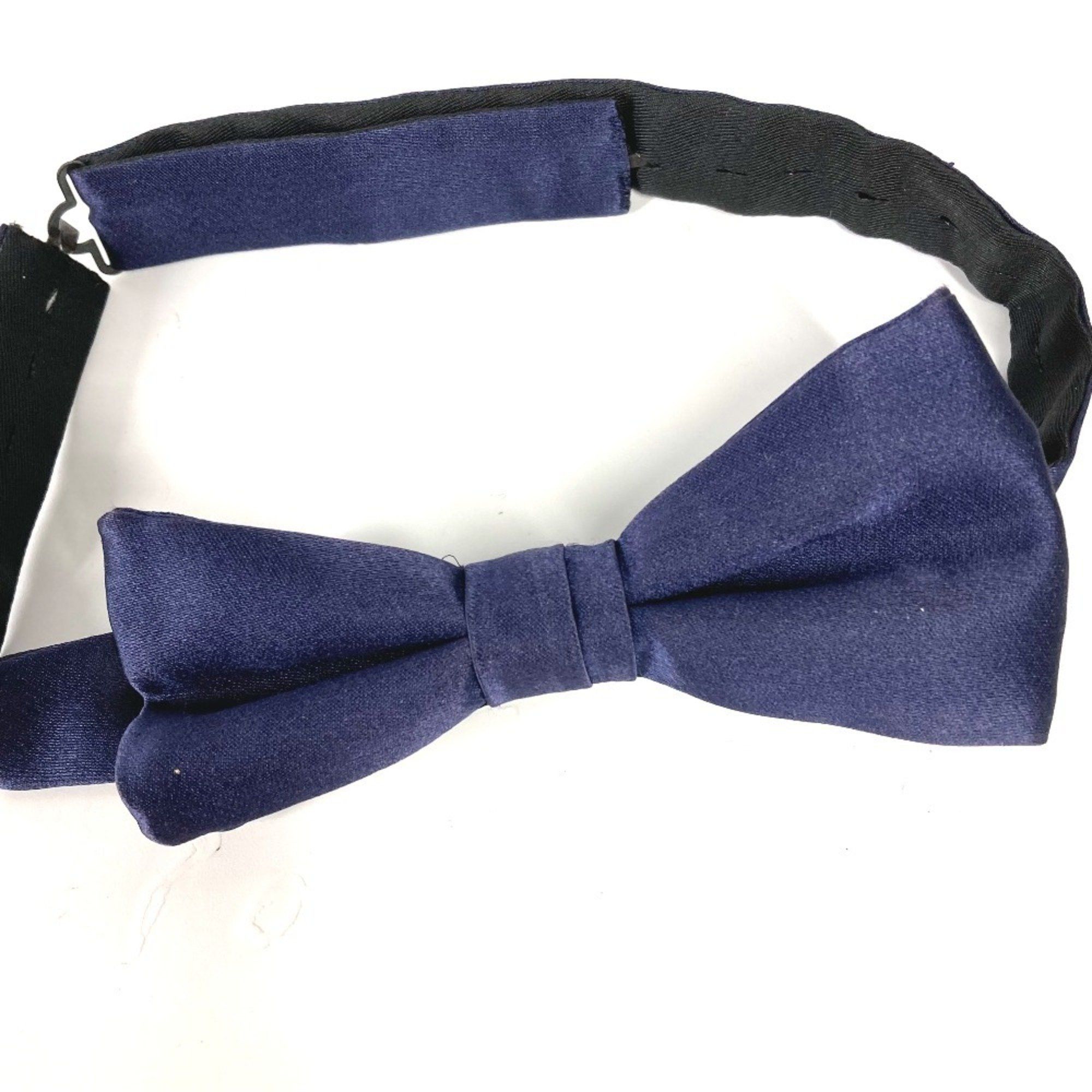 Christian Dior Monsieur DIOR HOMME Ribbon Bow Tie Silk Necktie Men's Navy Size ONE SIZE - 3 Thumbnail