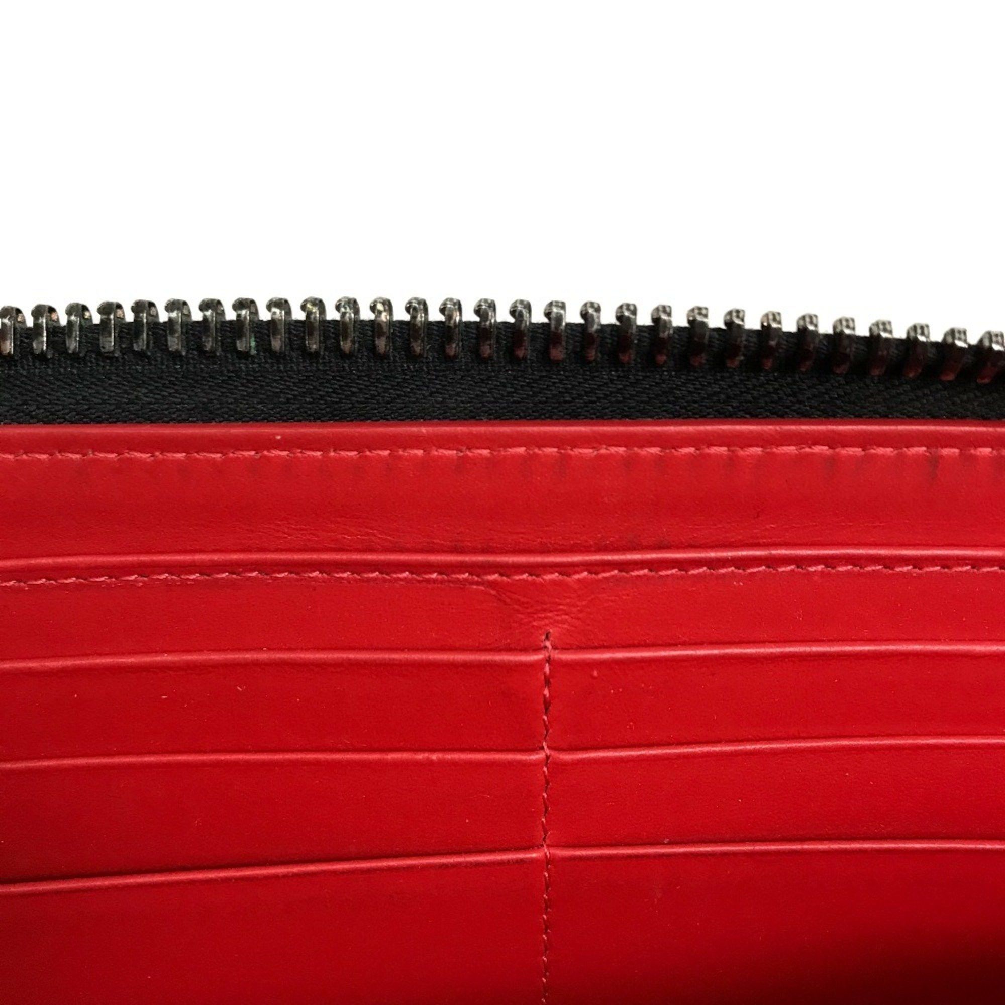 Christian Louboutin Christian Louboutin 1175060 Studded Panettone Round Long Wallet Calf Leather Men's Cafe Brown Size ONE SIZE - 11 Thumbnail