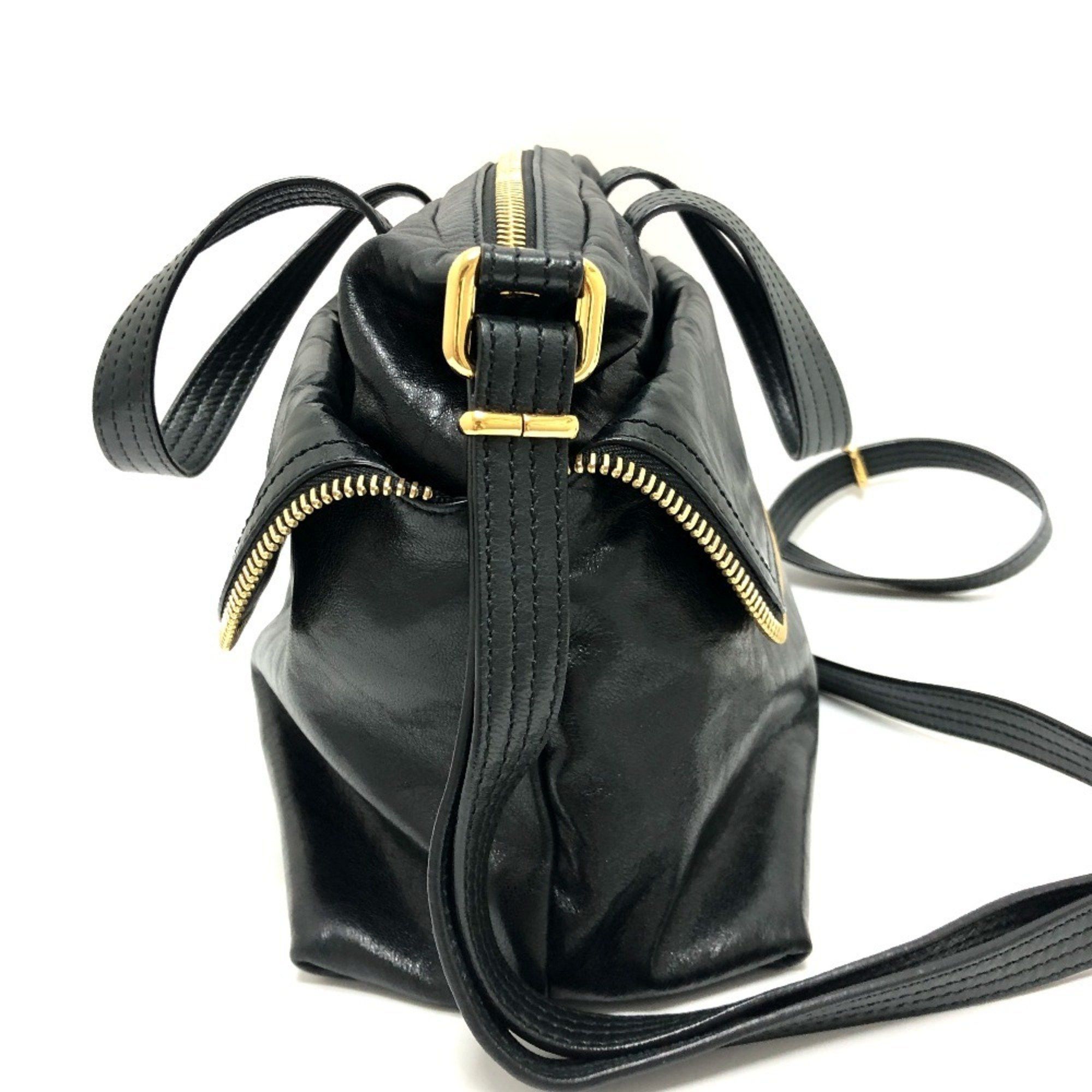 Fendi FENDI 8BT177 Zip It Bag Leather Men's Black Size ONE SIZE - 3 Thumbnail
