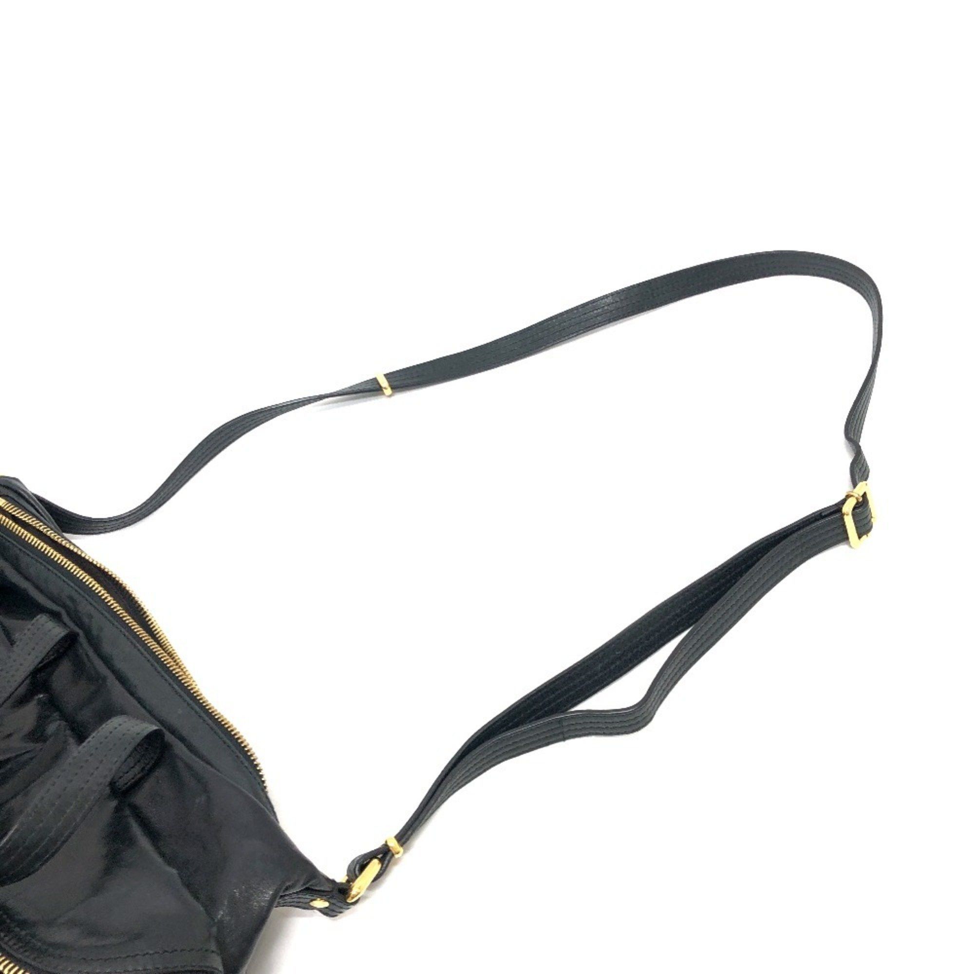 Fendi FENDI 8BT177 Zip It Bag Leather Men's Black Size ONE SIZE - 12 Thumbnail