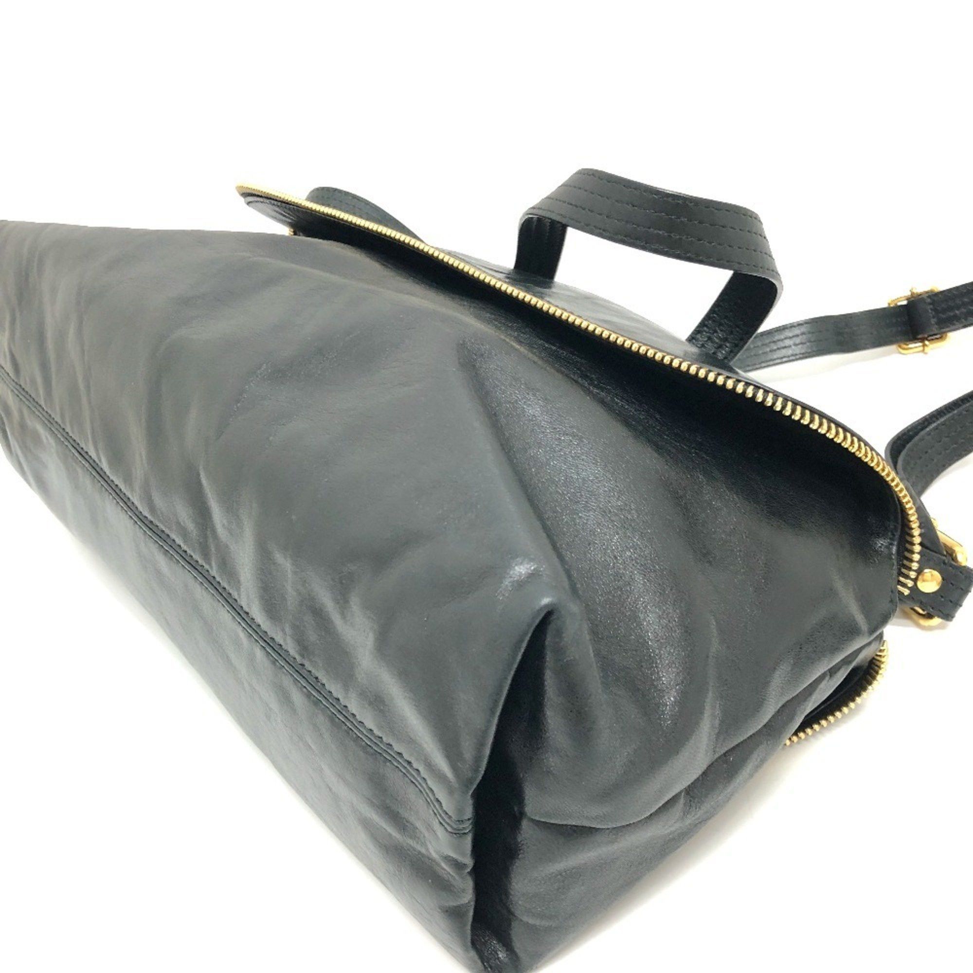 Fendi FENDI 8BT177 Zip It Bag Leather Men's Black Size ONE SIZE - 5 Thumbnail