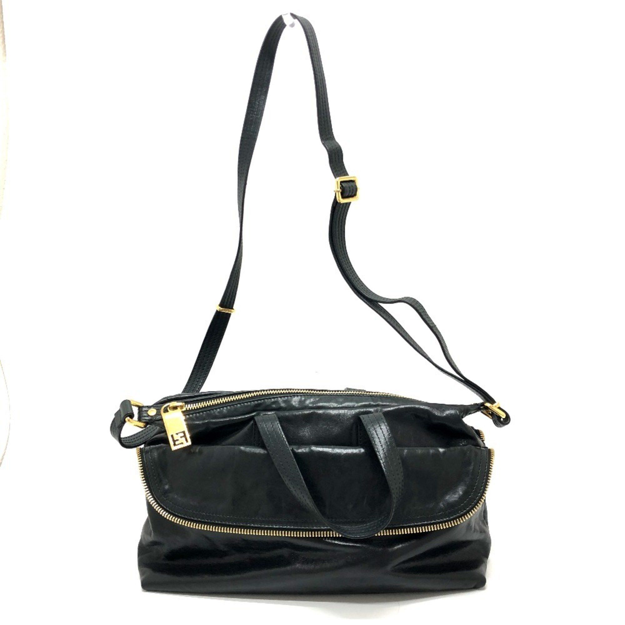 Fendi FENDI 8BT177 Zip It Bag Leather Men's Black Size ONE SIZE - 7 Thumbnail