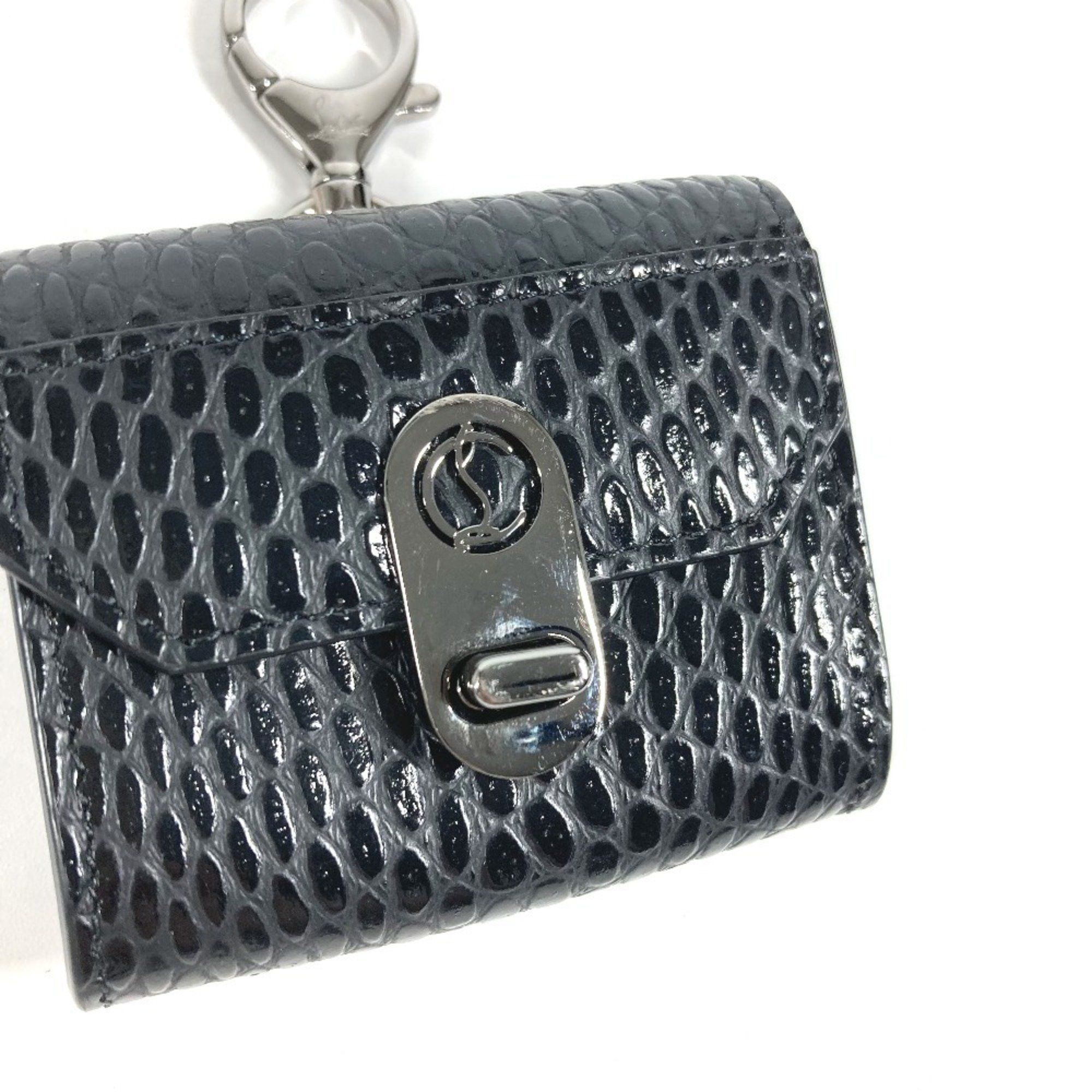 Christian Louboutin Christian Louboutin Airpods Case, Apple Earphone Keychain, Leather, Men's, Black Size ONE SIZE - 7 Thumbnail