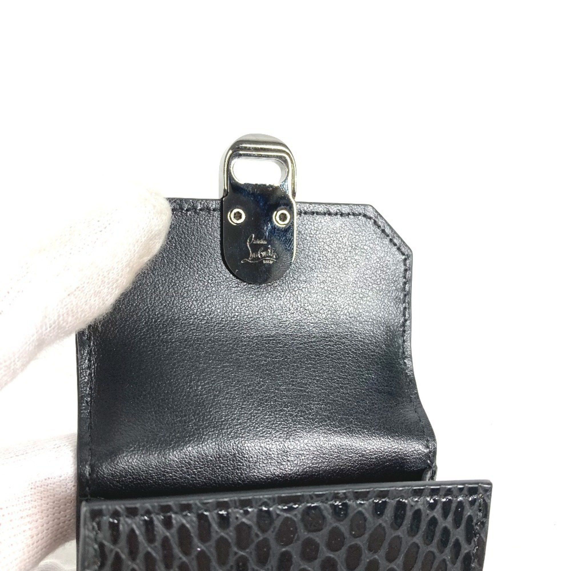 Christian Louboutin Christian Louboutin Airpods Case, Apple Earphone Keychain, Leather, Men's, Black Size ONE SIZE - 8 Thumbnail