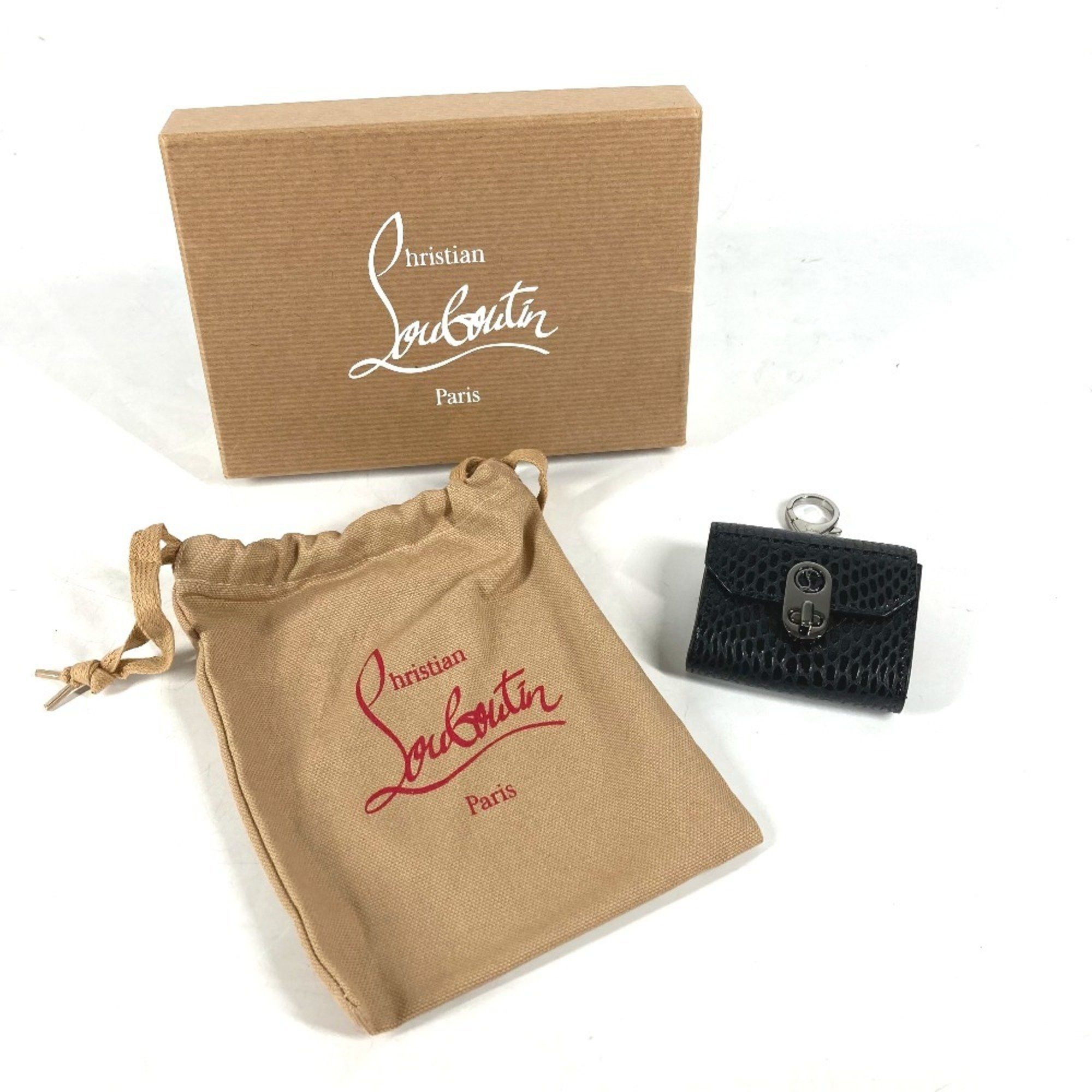 Christian Louboutin Christian Louboutin Airpods Case, Apple Earphone Keychain, Leather, Men's, Black Size ONE SIZE - 12 Thumbnail