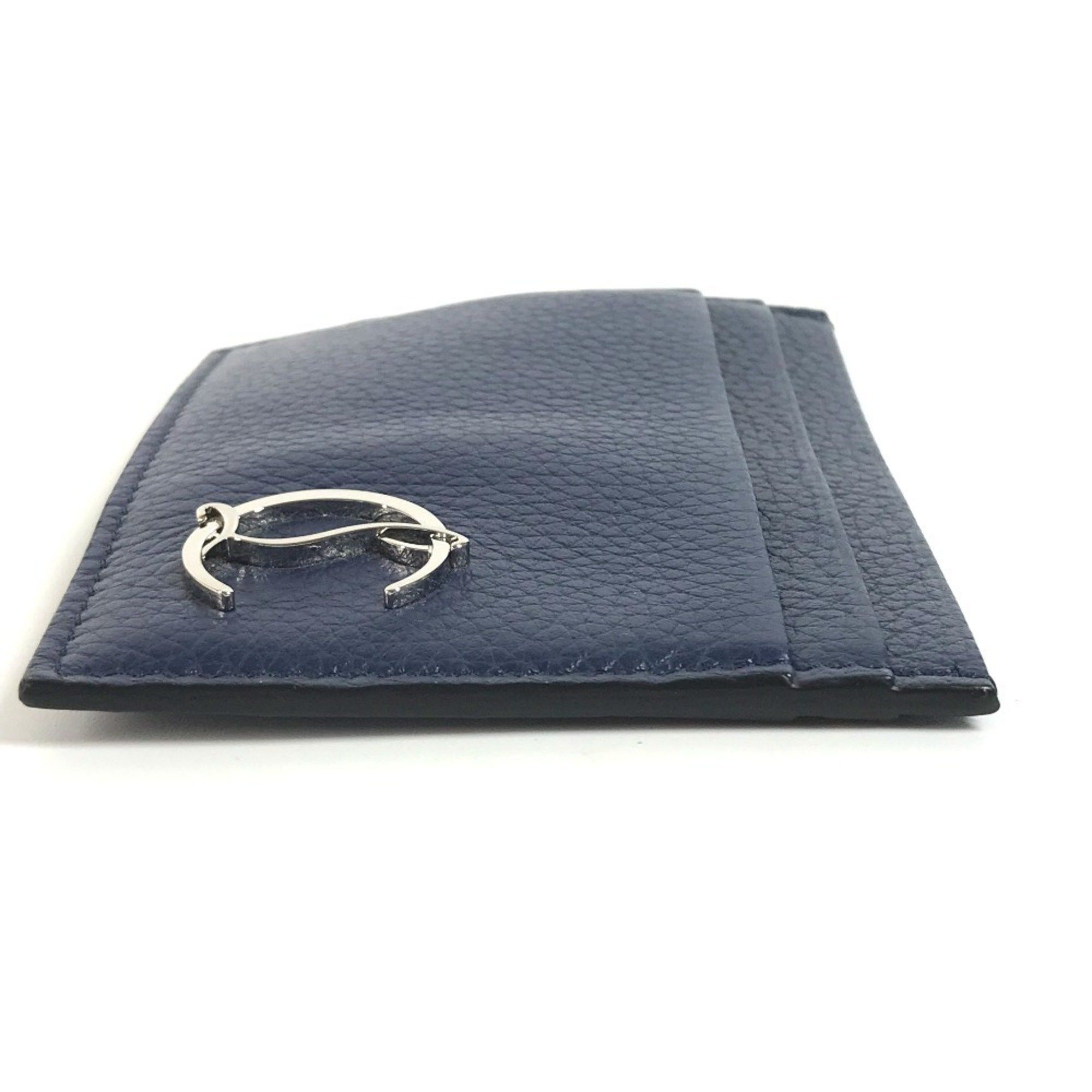 Christian Louboutin Christian Louboutin CL Business Card Holder Pass Case Holder/Card Leather Men's Navy Size ONE SIZE - 3 Thumbnail