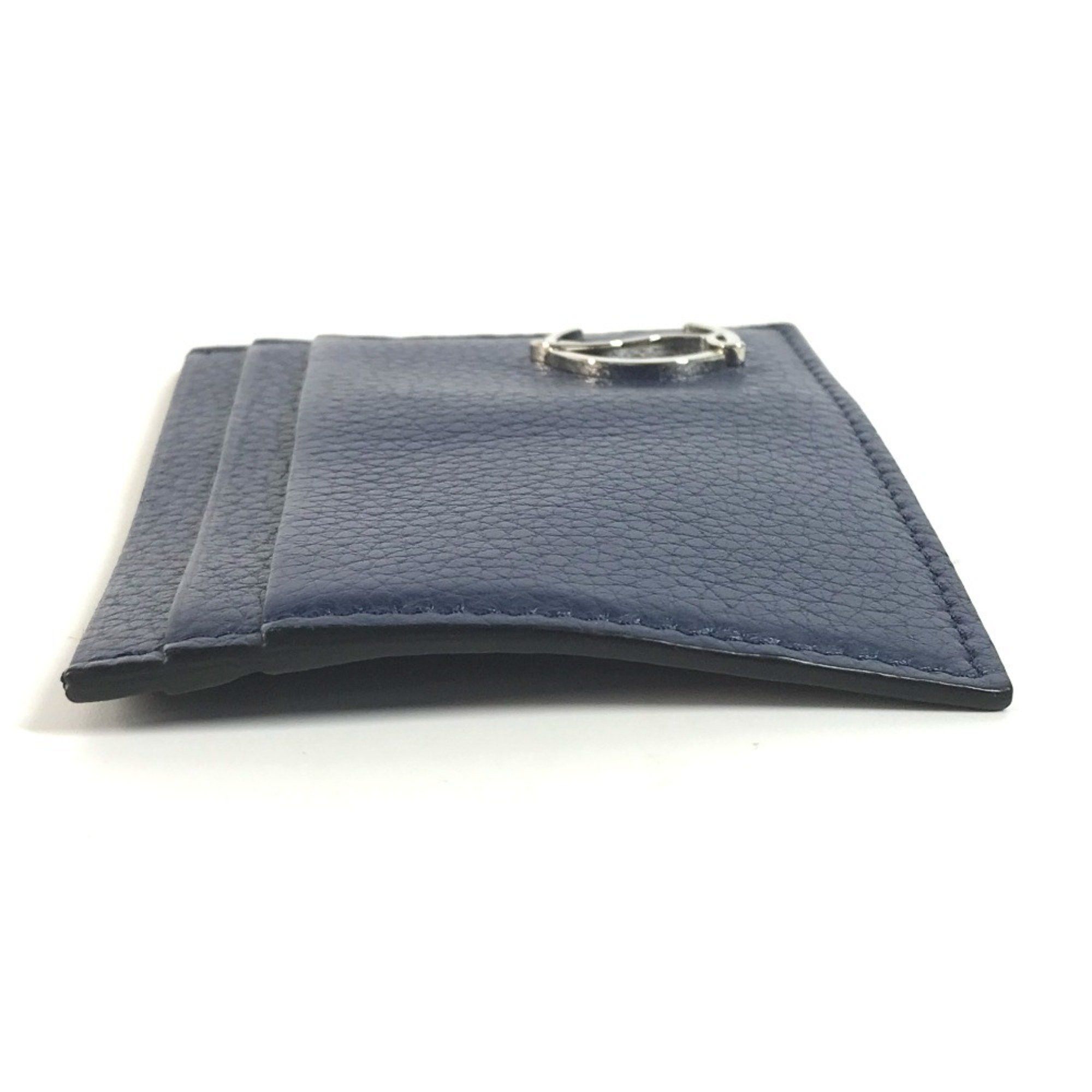 Christian Louboutin Christian Louboutin CL Business Card Holder Pass Case Holder/Card Leather Men's Navy Size ONE SIZE - 4 Thumbnail