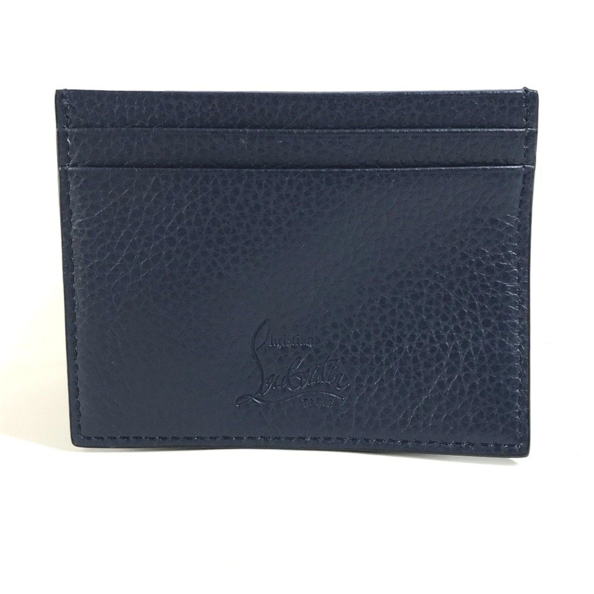 Christian Louboutin Christian Louboutin CL Business Card Holder Pass Case Holder/Card Leather Men's Navy Size ONE SIZE - 2 Thumbnail