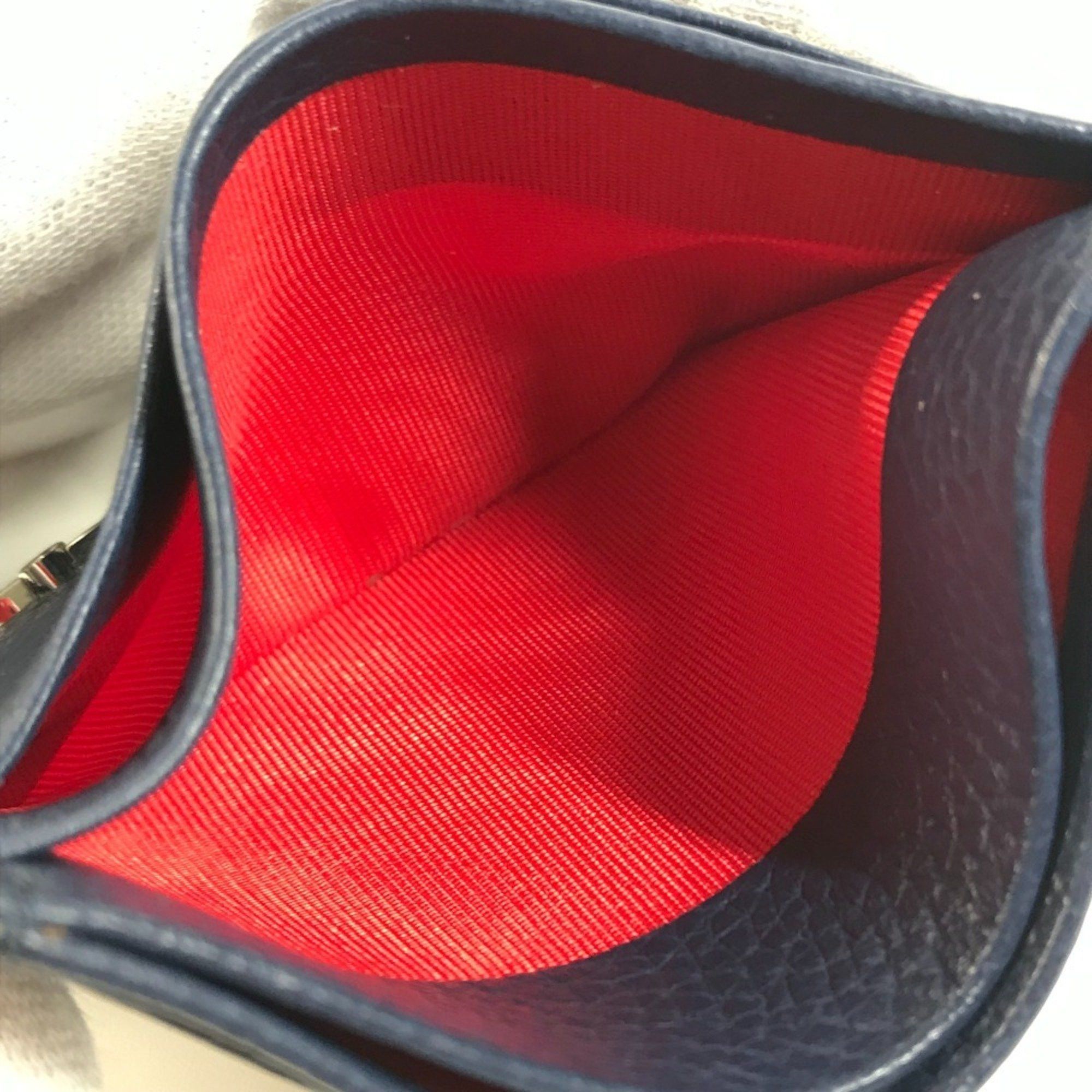 Christian Louboutin Christian Louboutin CL Business Card Holder Pass Case Holder/Card Leather Men's Navy Size ONE SIZE - 11 Thumbnail