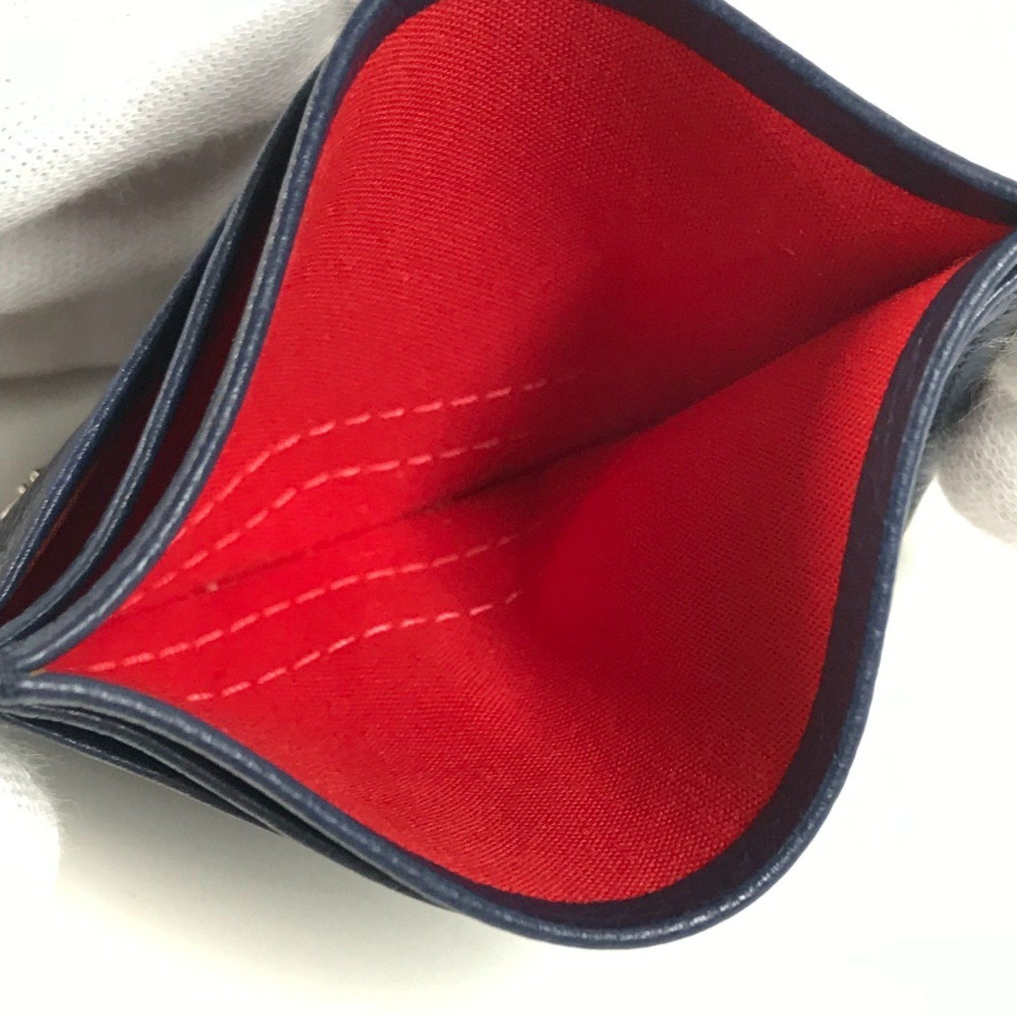 Christian Louboutin Christian Louboutin CL Business Card Holder Pass Case Holder/Card Leather Men's Navy Size ONE SIZE - 9 Thumbnail