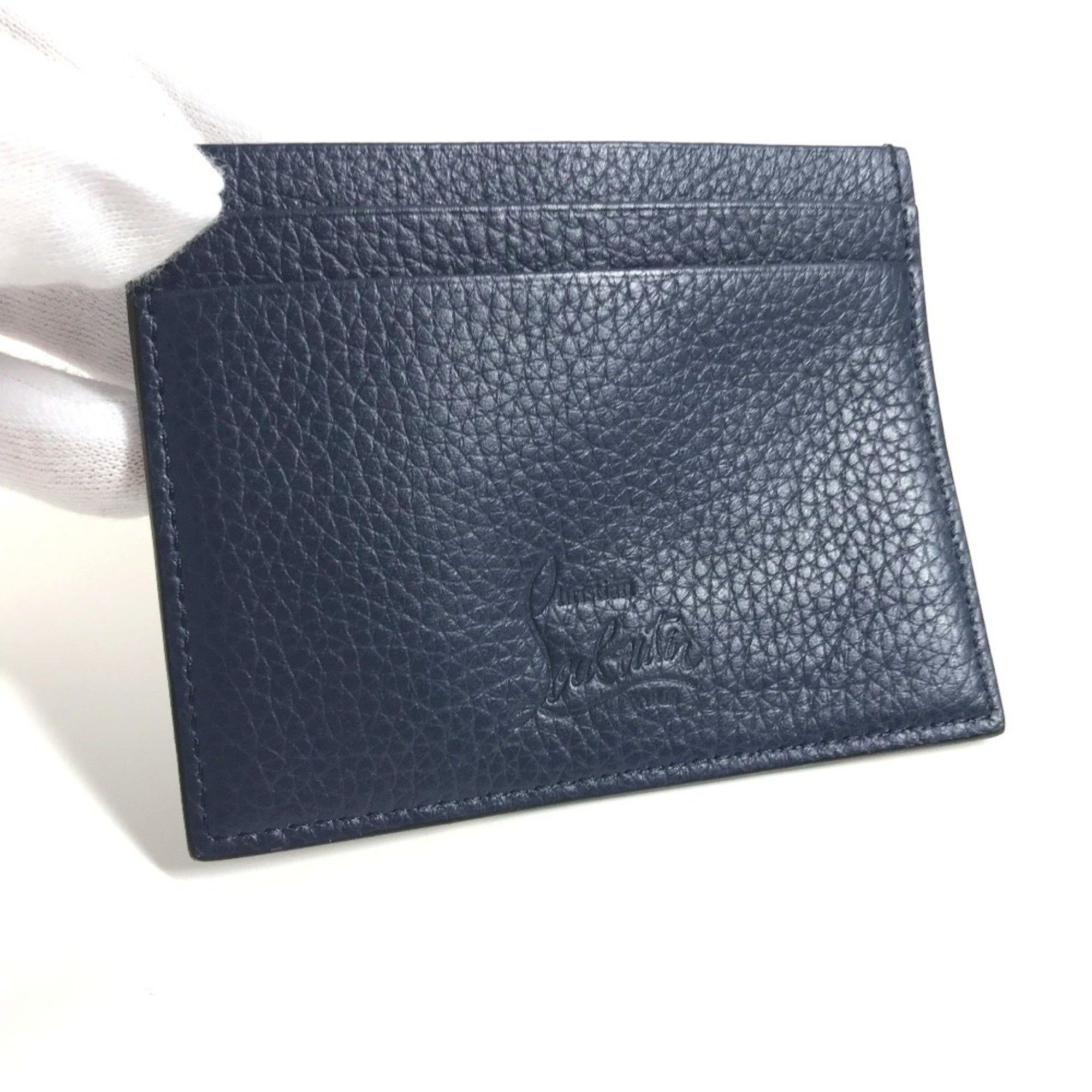 Christian Louboutin Christian Louboutin CL Business Card Holder Pass Case Holder/Card Leather Men's Navy Size ONE SIZE - 12 Thumbnail