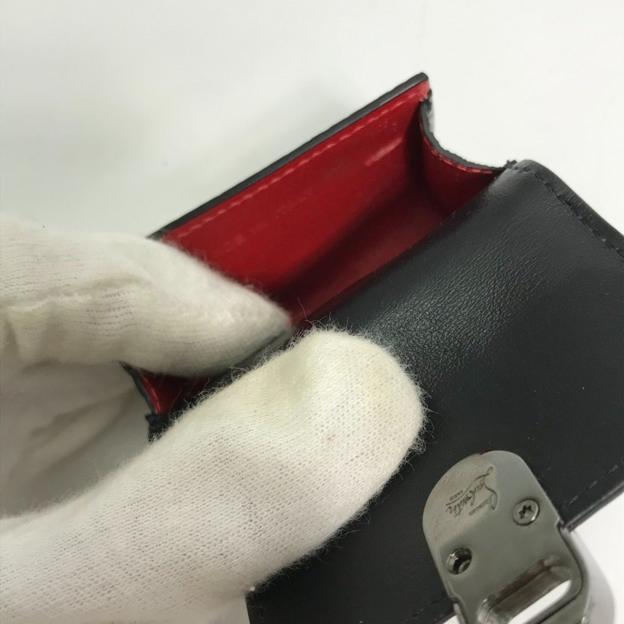 Christian Louboutin Christian Louboutin airpods case studs apple pouch earphone leather men's black Size ONE SIZE - 9 Thumbnail