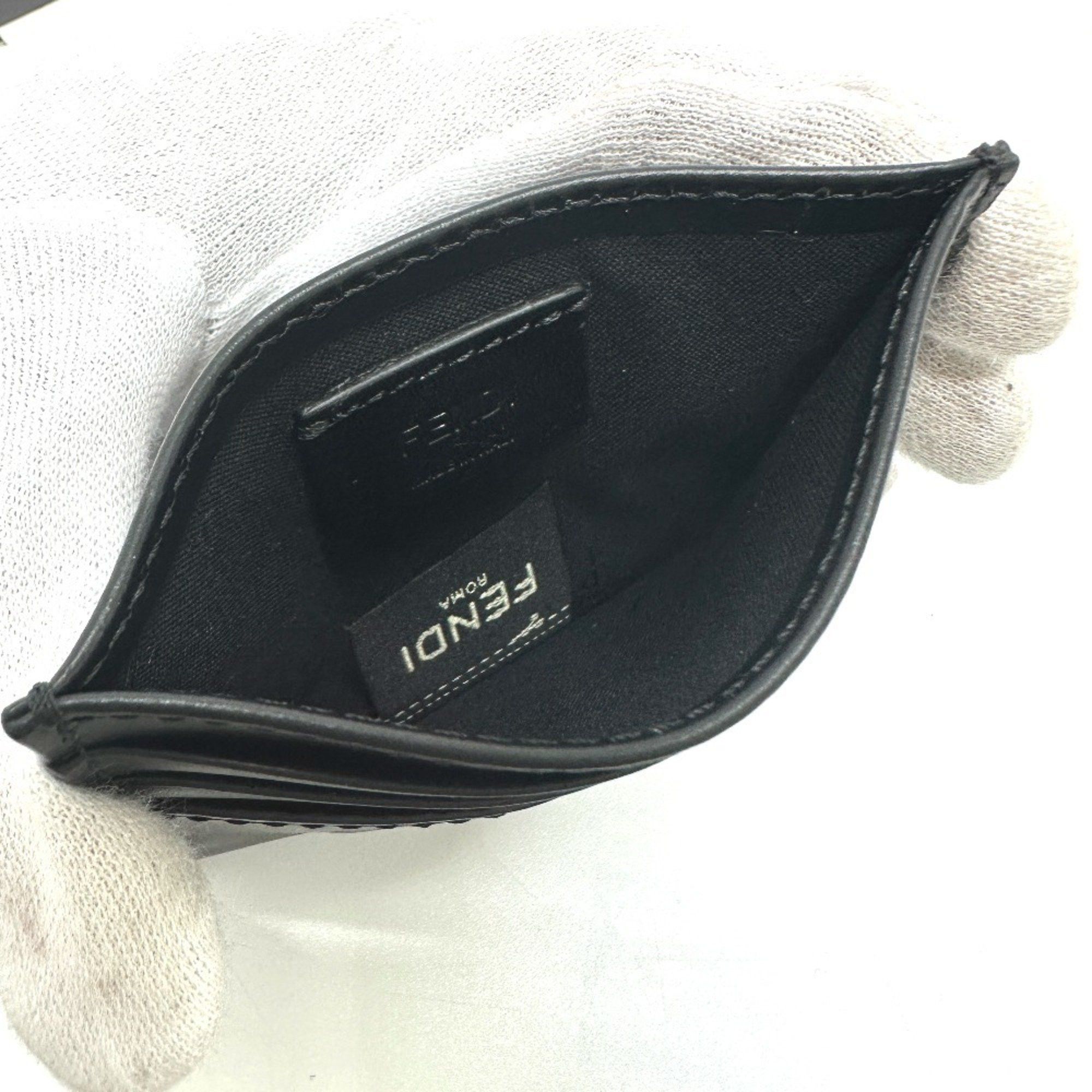 Fendi FENDI 7M0164 Business Card Holder Pass Case Holder/Card Leather Men's Black Size ONE SIZE - 5 Thumbnail