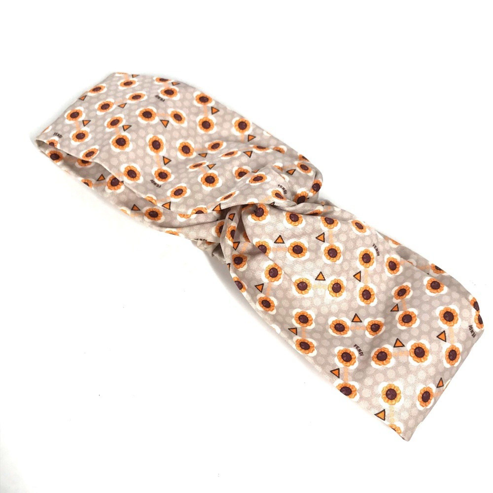 FENDI FXT010 Hair Flower Headband Silk Women's Grey