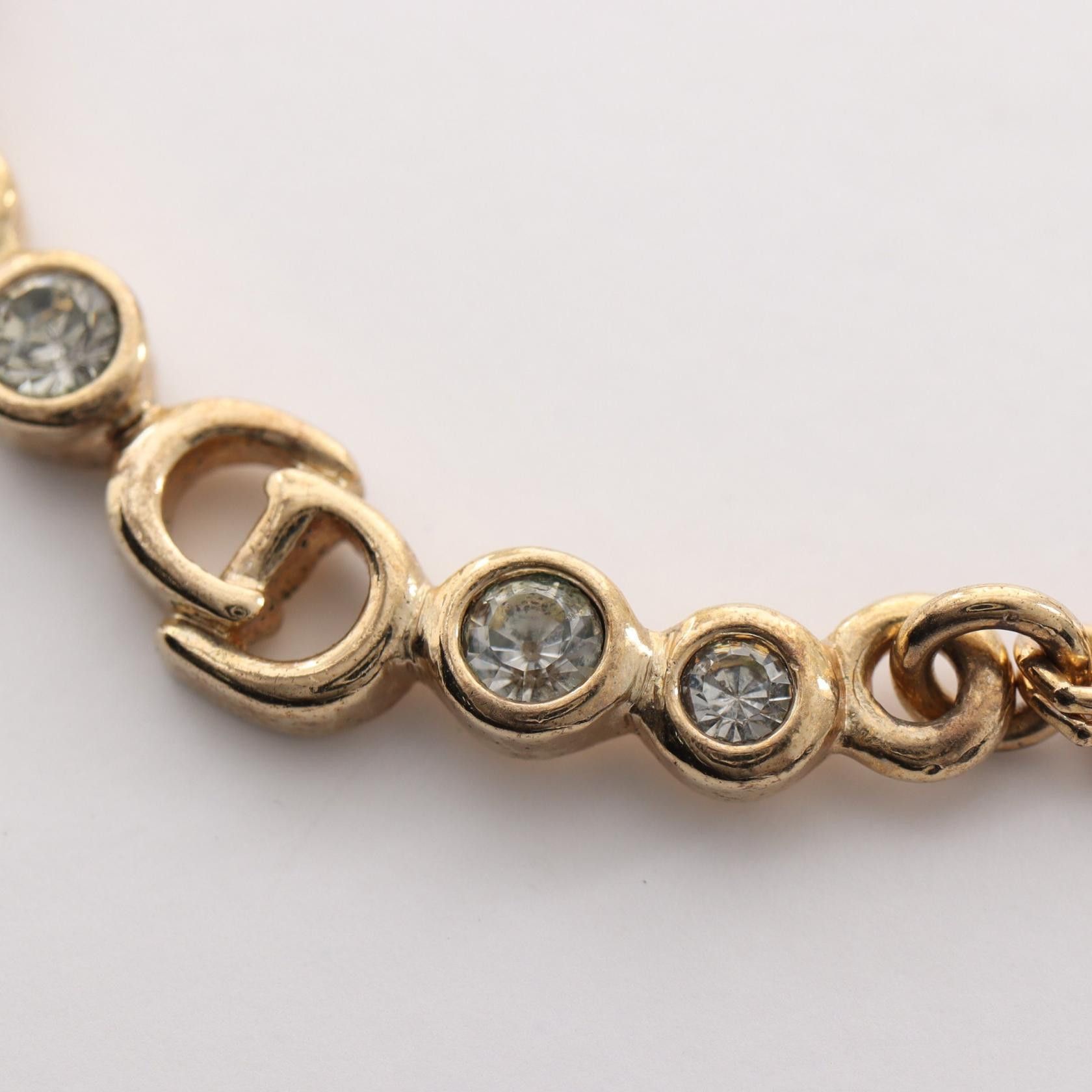 Dior Dior CD Rhinestone Chain Necklace Metal Necklace in Very Good Condition Size ONE SIZE - 7 Thumbnail