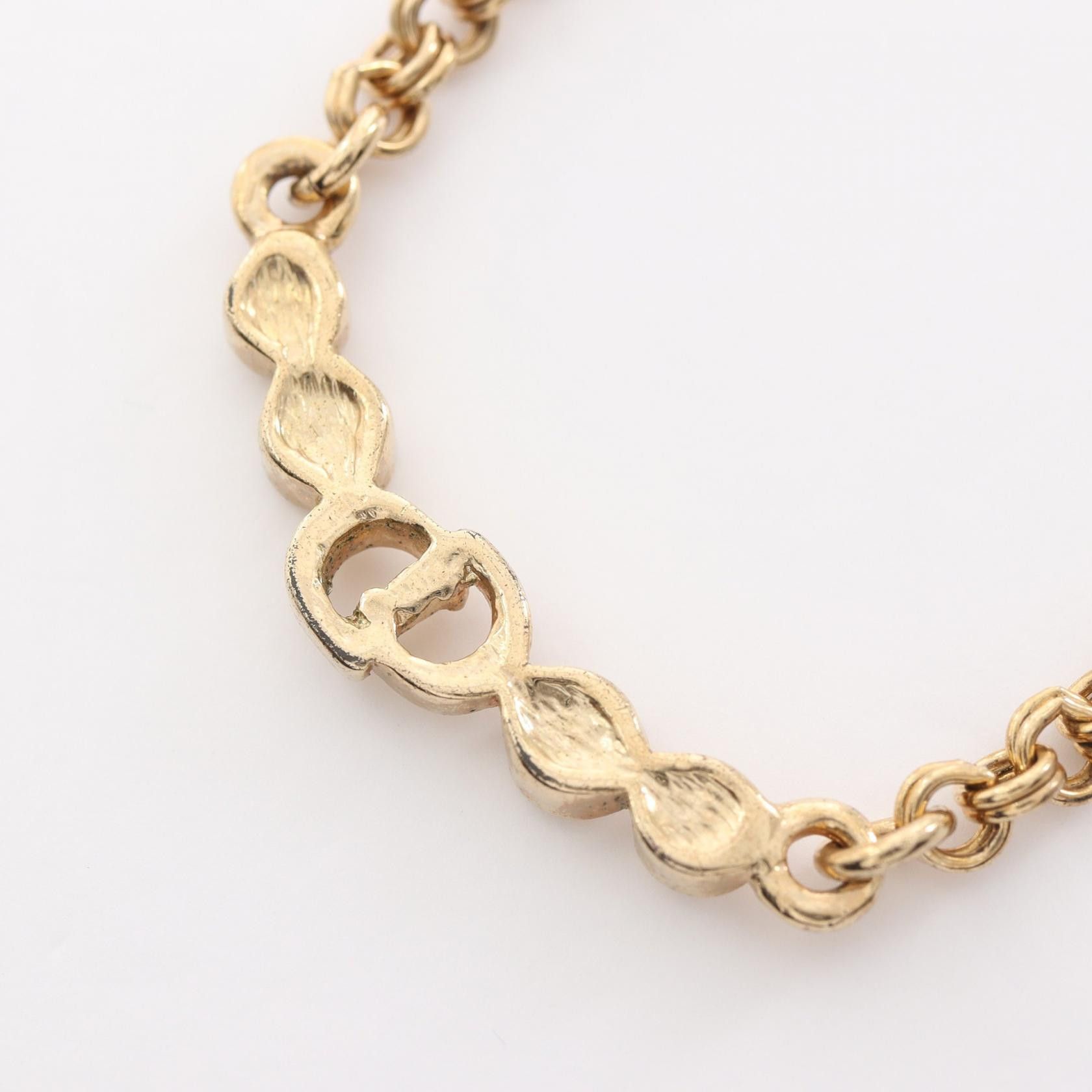 Dior Dior CD Rhinestone Chain Necklace Metal Necklace in Very Good Condition Size ONE SIZE - 2 Thumbnail