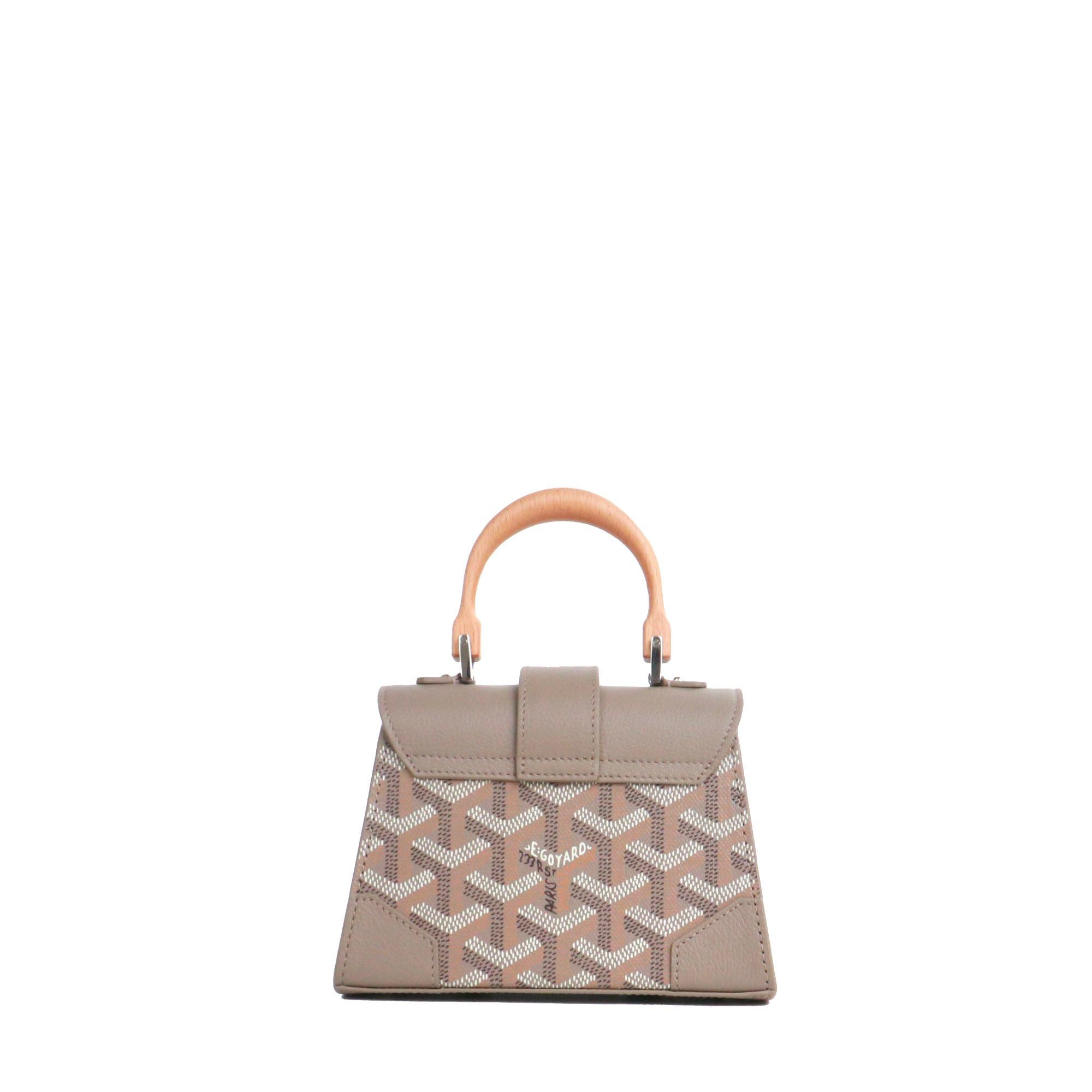 Goyard GOYARD - Goyard Saigon nano shoulder bag in gray leather Size ONE SIZE - 3 Thumbnail
