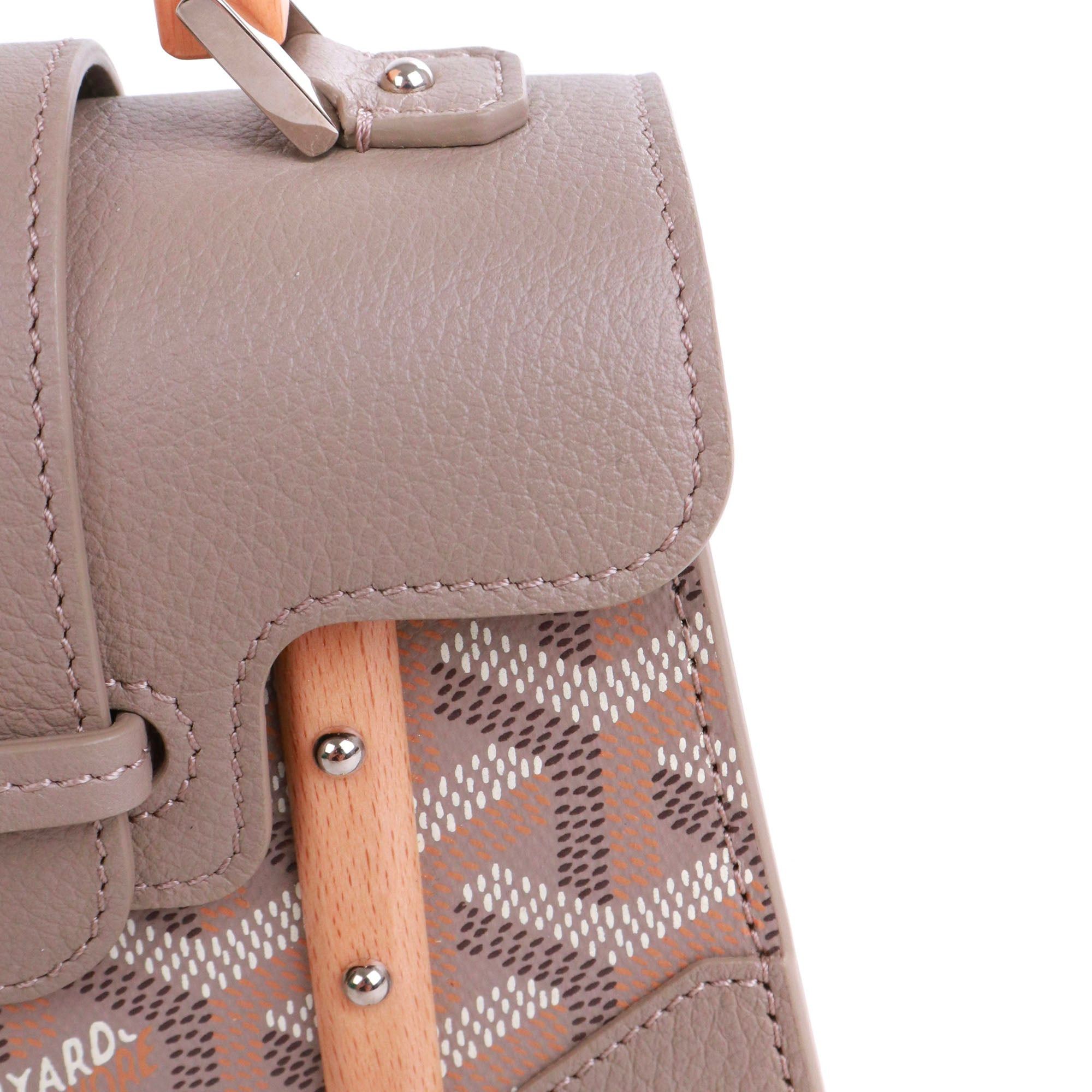 Goyard GOYARD - Goyard Saigon nano shoulder bag in gray leather Size ONE SIZE - 7 Thumbnail