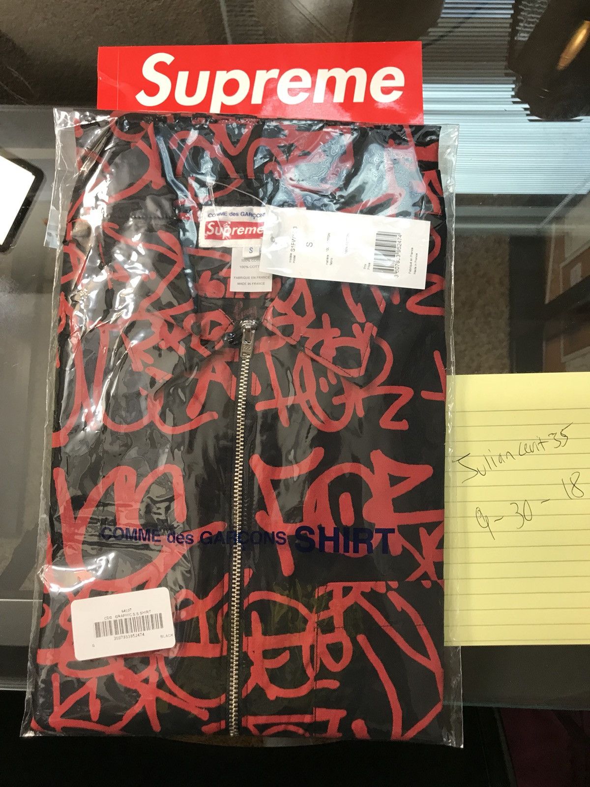 Supreme Comme des Garcons SHIRT Graphic S/S Shirt Black