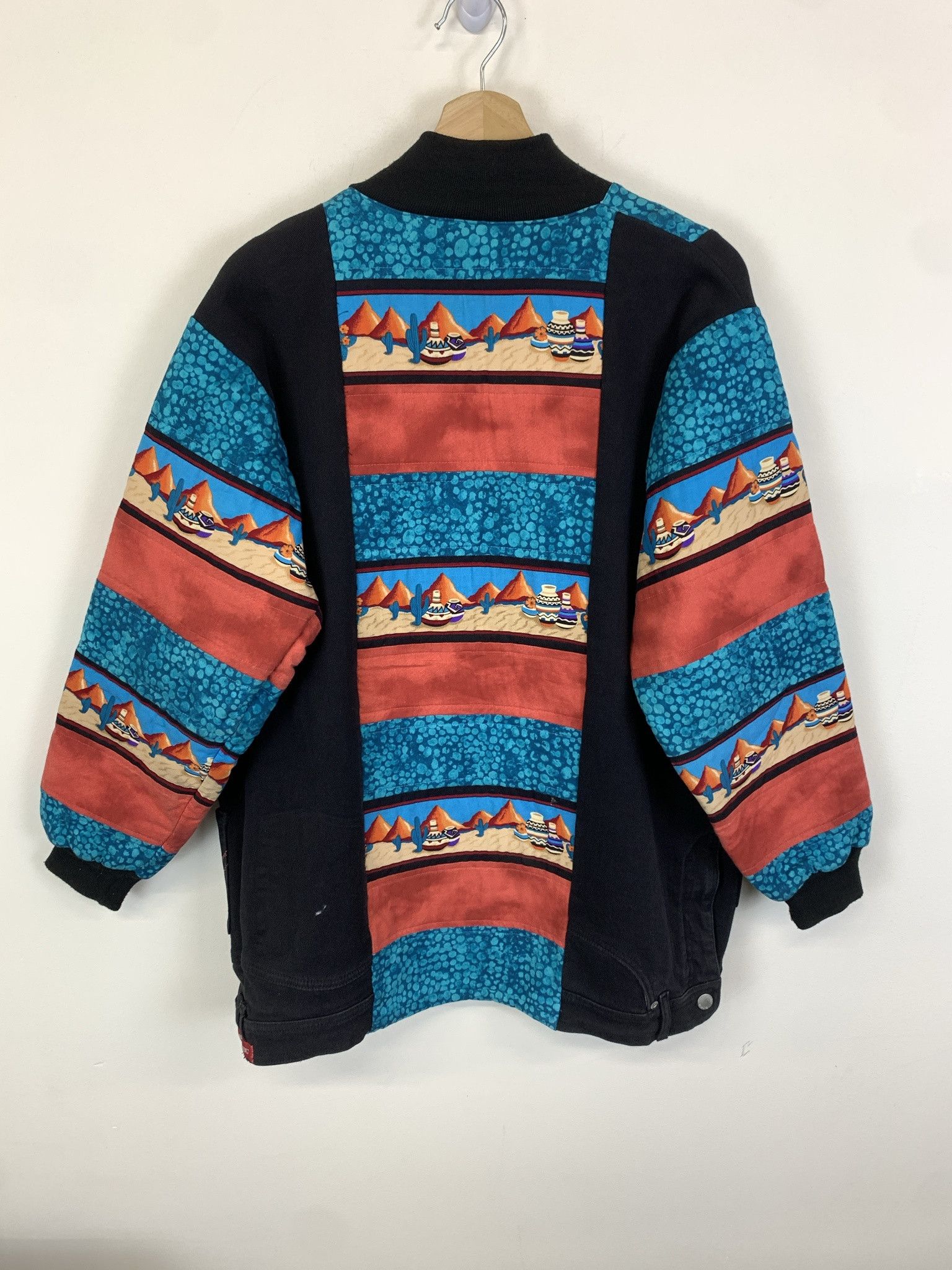 Vintage Vintage 90s Hand Made Western Art Cut and Sew Denim Jacket Size L Size US L / EU 52-54 / 3 - 2 Thumbnail