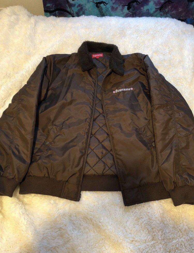 Supreme Independent Fur Collar Bomber Jacket | Grailed