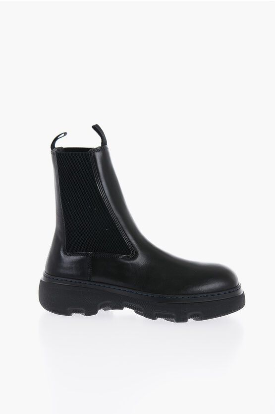 Burberry Leather Chelsea Boots with Chunky Sole Size US 9 / EU 42 - 3 Thumbnail