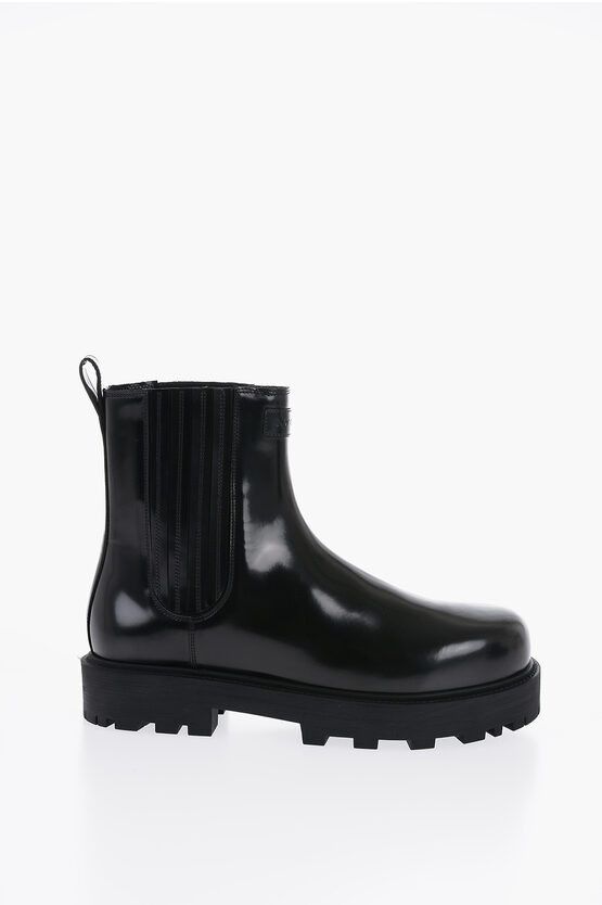 Givenchy Brushed Leather Chelsea Boots with Tank Sole Size US 7 / EU 40 - 3 Thumbnail