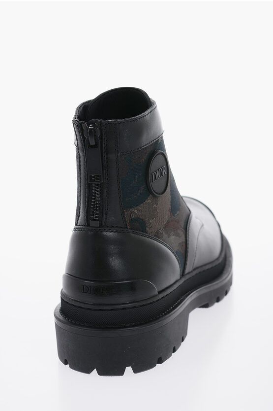 Dior Leather and Fabric CAMO Combat Boots Size US 8.5 / EU 41-42 - 2 Thumbnail