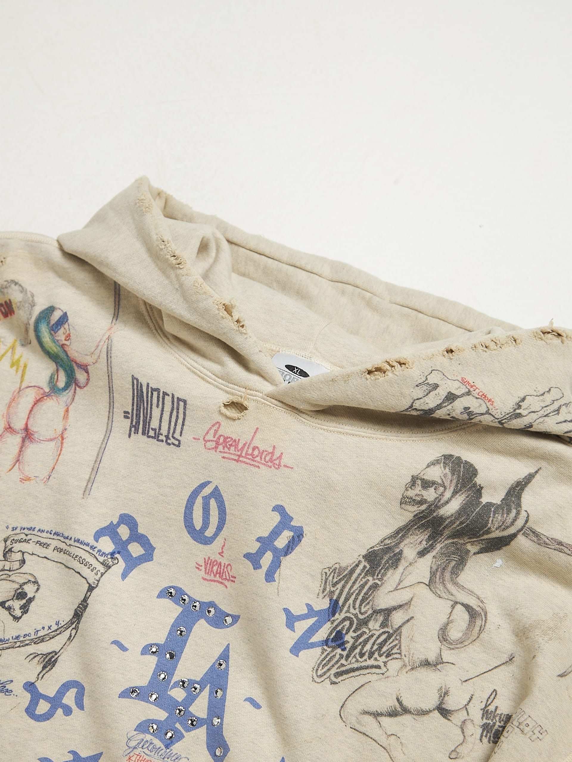 Saint Michael Born Raised Graffiti Hoodie Size US XL / EU 56 / 4 - 3 Thumbnail