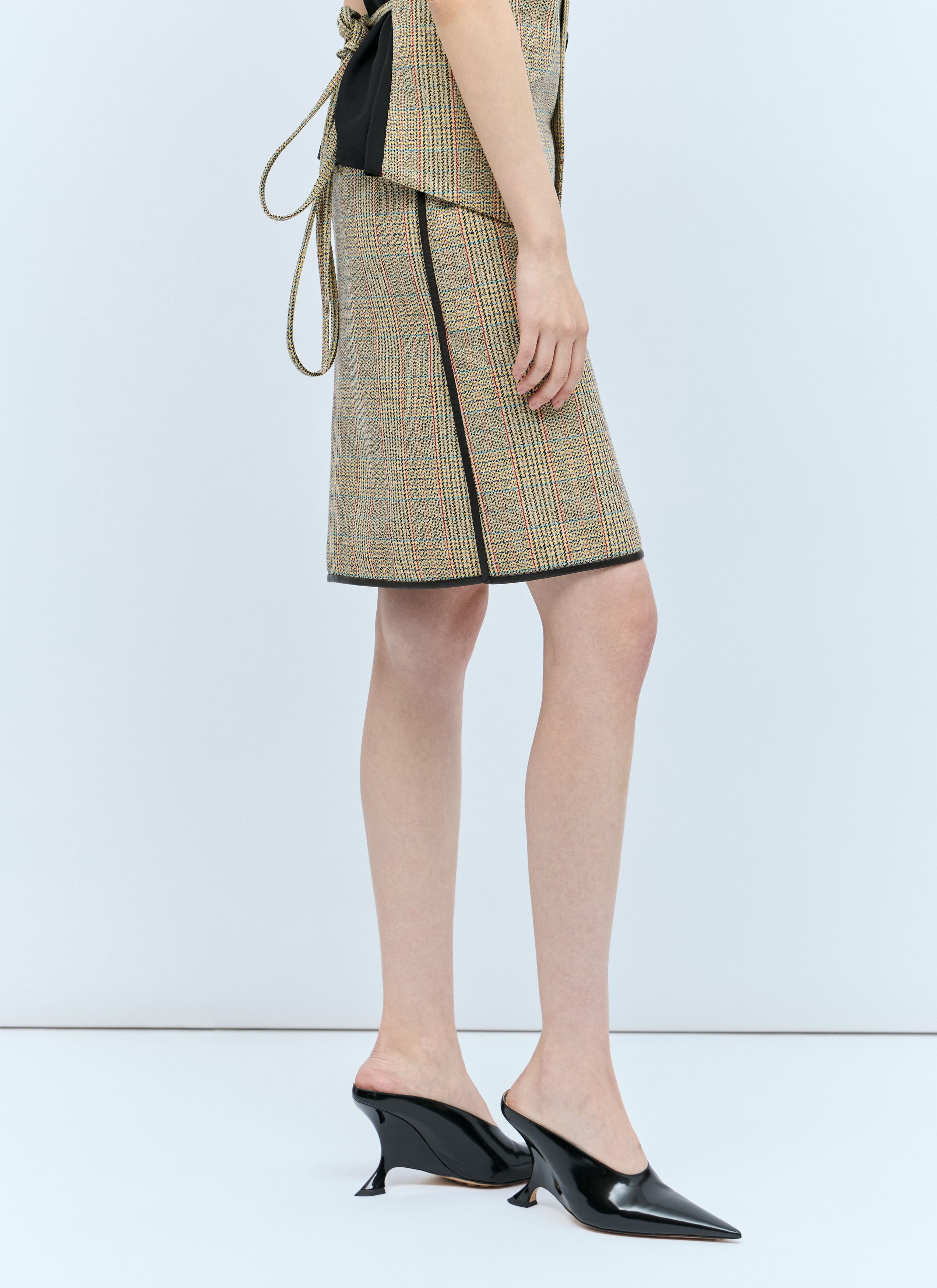 Bottega Veneta Prince Of Wales Midi Skirt Size 27" / US 4 / IT 40 - 4 Thumbnail