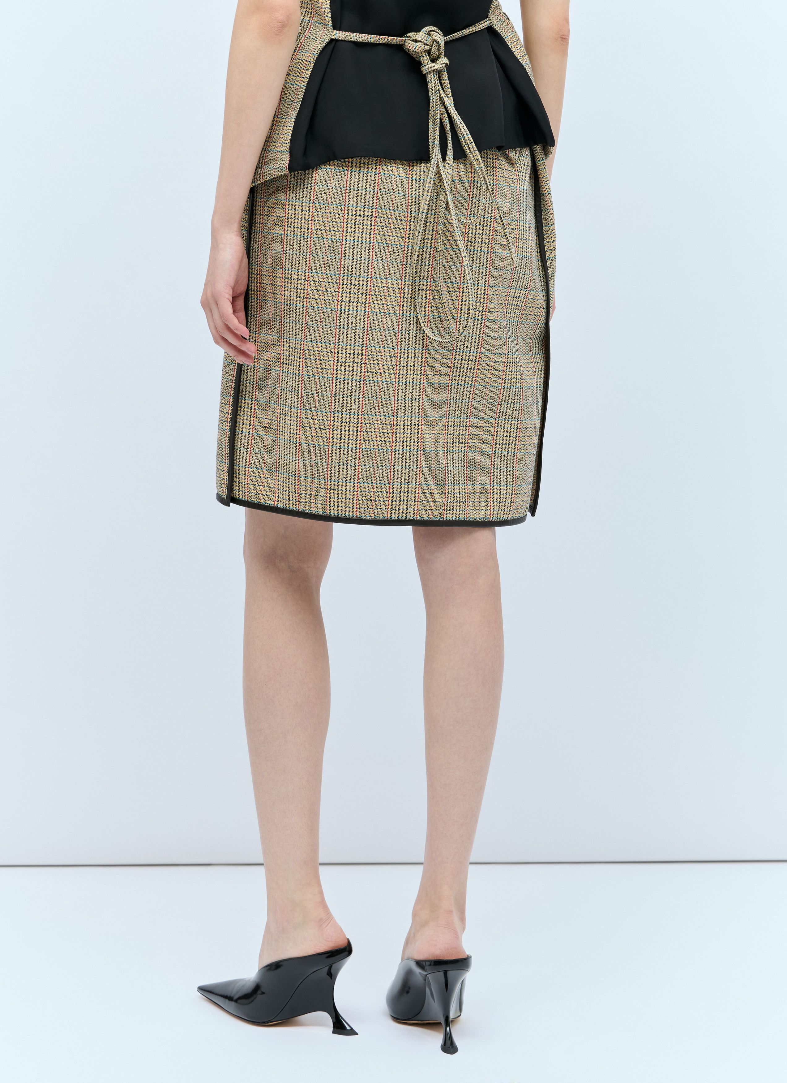 Bottega Veneta Prince Of Wales Midi Skirt Size 27" / US 4 / IT 40 - 2 Thumbnail