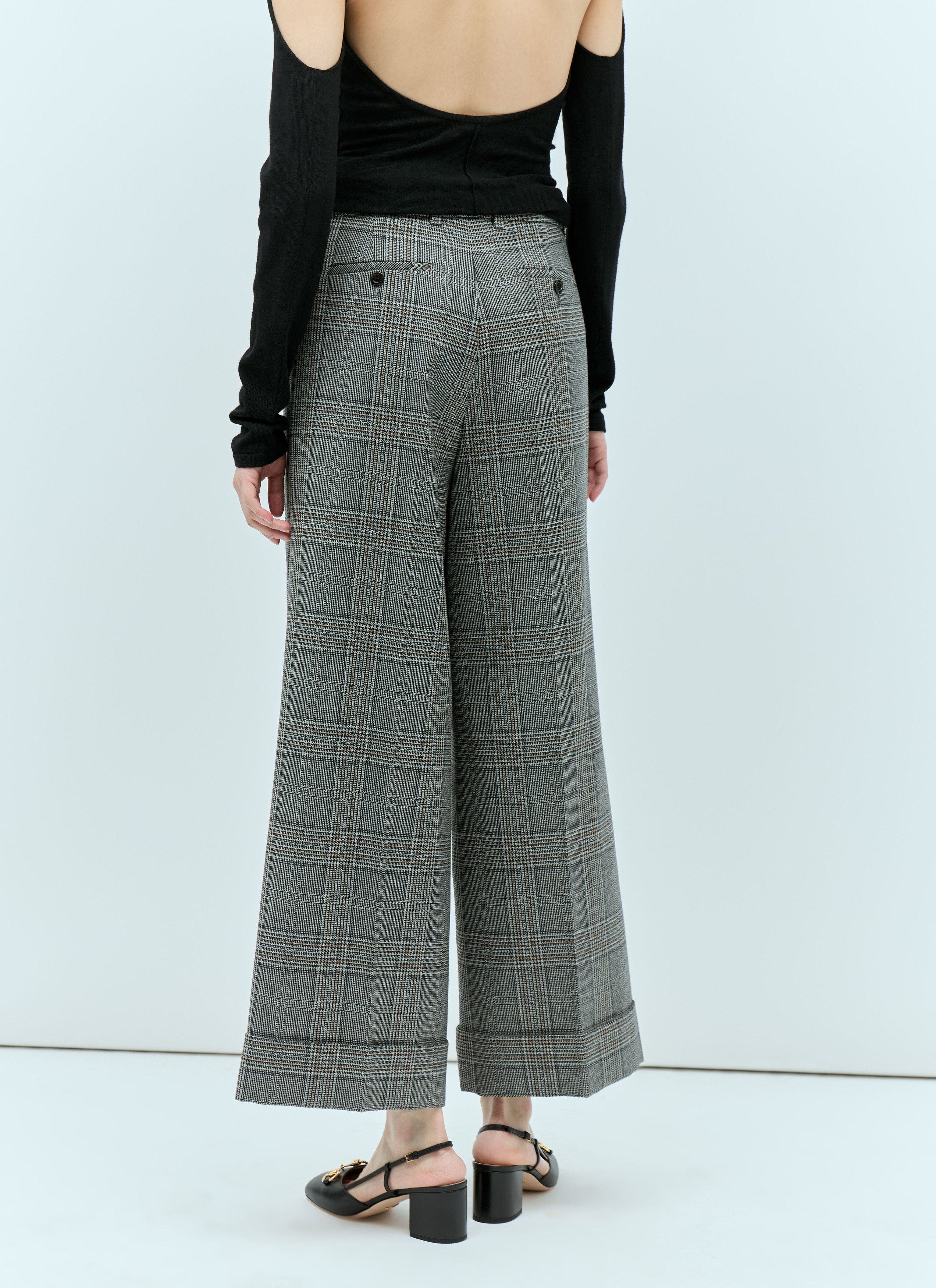 Gucci Prince Of Wales Check Tailored Pants Size 27" / US 4 / IT 40 - 2 Thumbnail