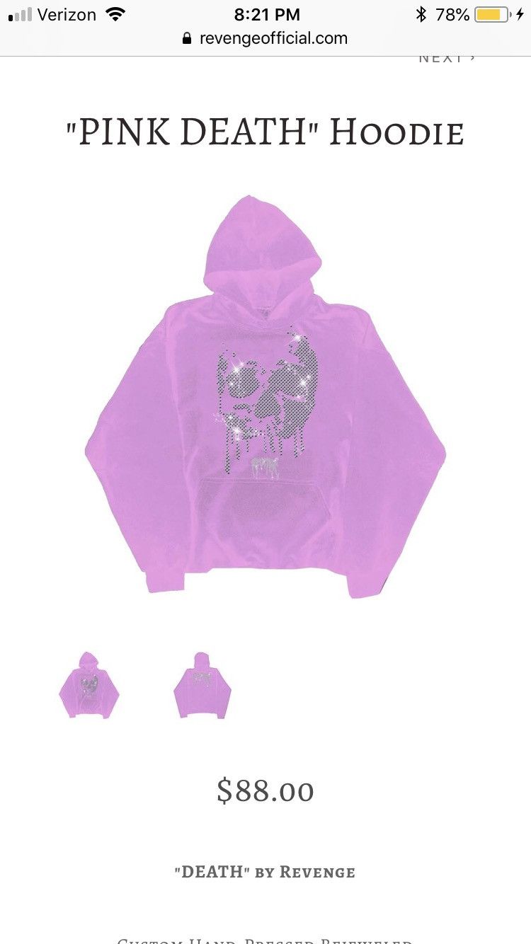 Revenge pink death hoodie online