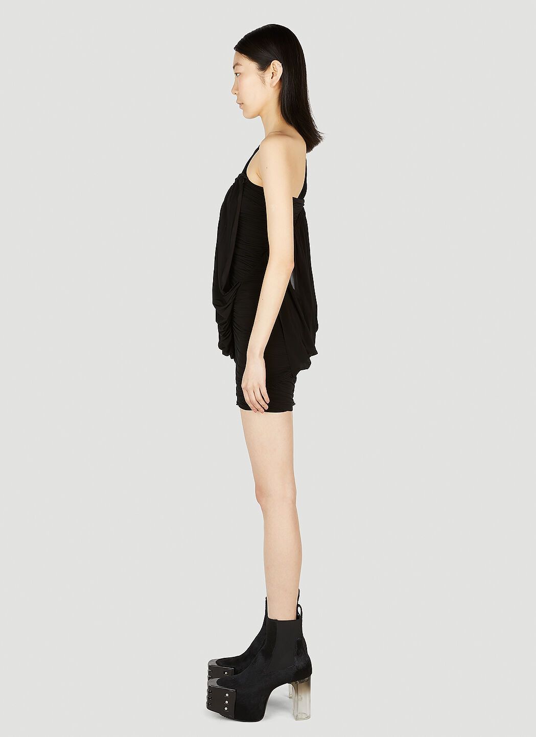 Rick Owens Edfu Draped Mini Dress Size XS / US 0-2 / IT 36-38 - 3 Thumbnail