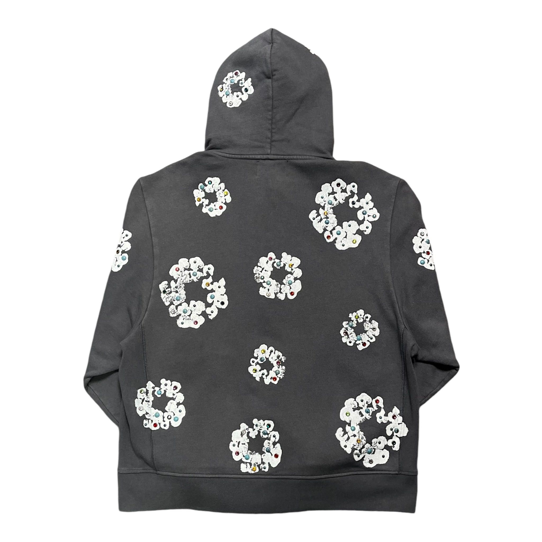 DENIM TEARS Rhinestone Wreath Zip Hooded Sweatshirt Black Size US XXL / EU 58 / 5 - 2 Thumbnail